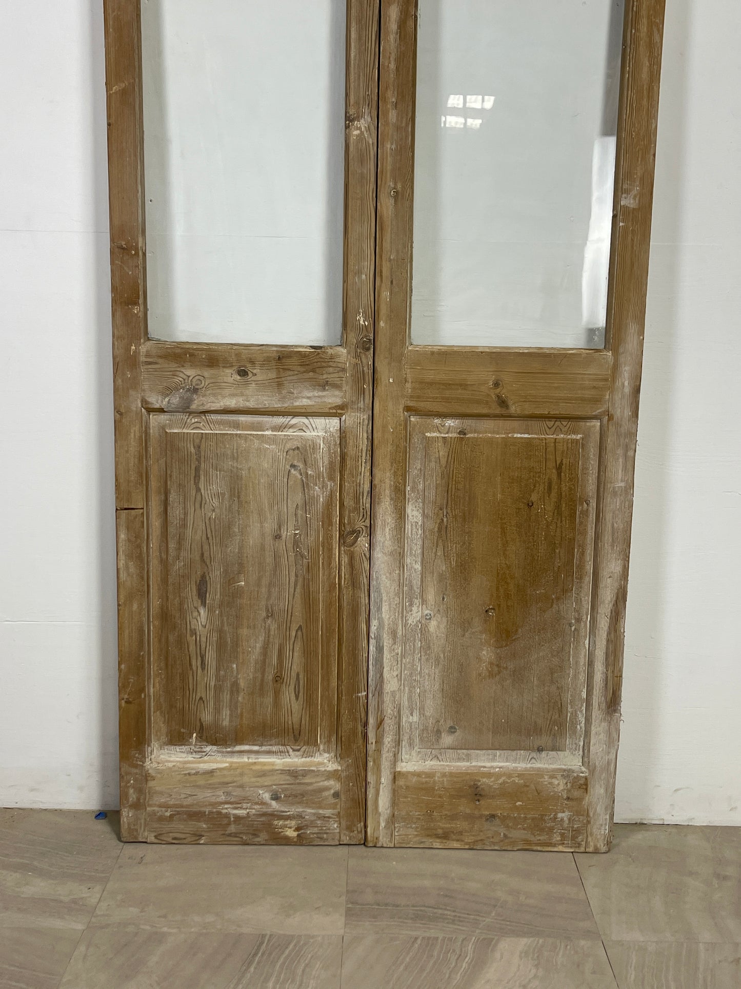 Antique French panel doors with Glass (87.5 x 39.5) O90