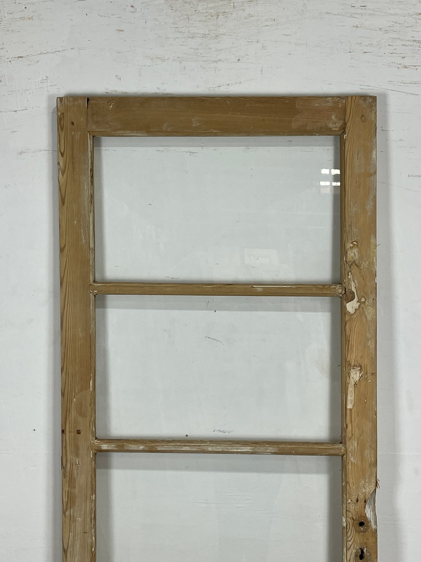 Antique French Panel Door with Glass  (84.5 x31.75) N158