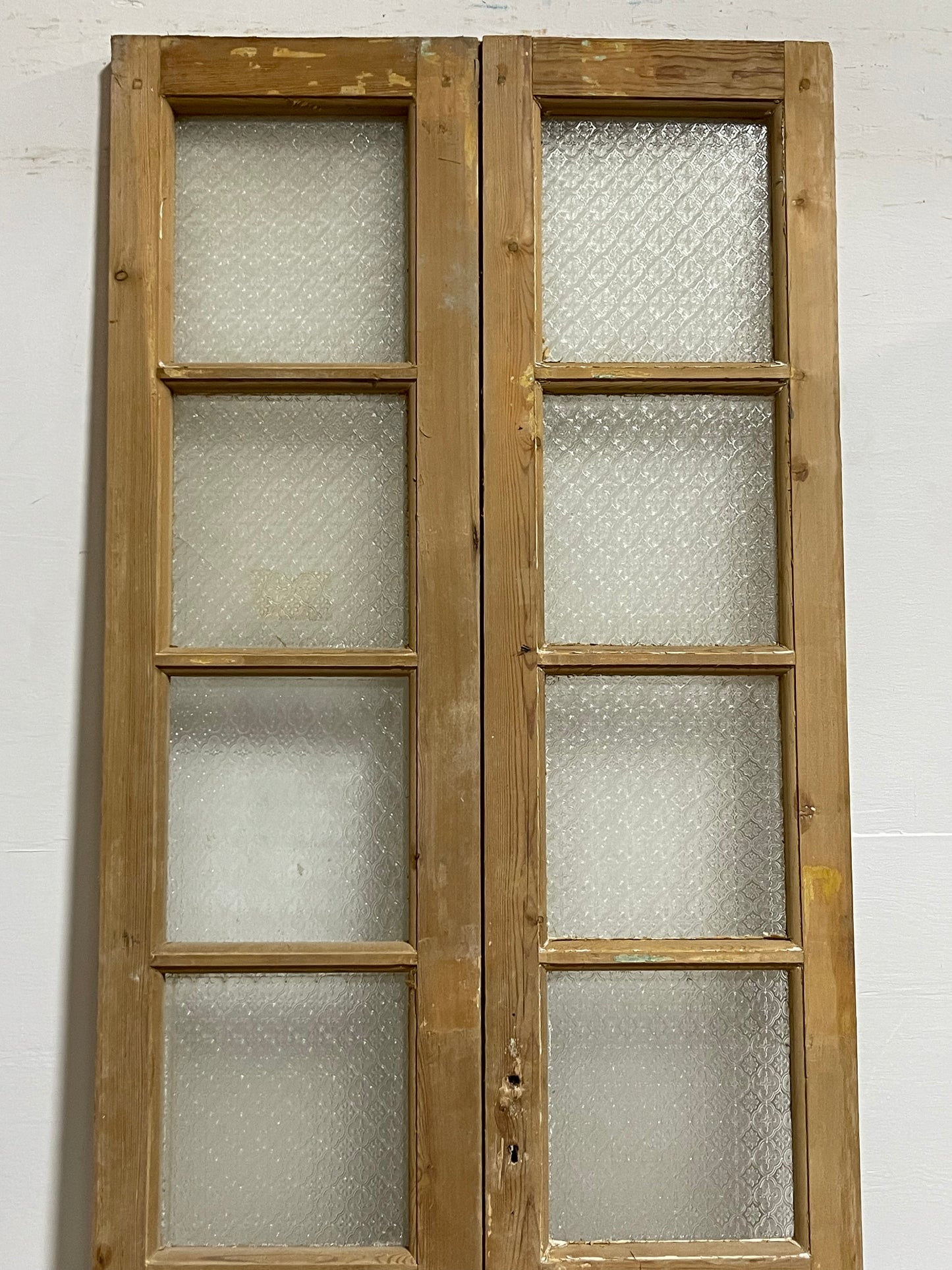 Antique French Panel Doors withg Glass AI (84.25x32.25) J324B