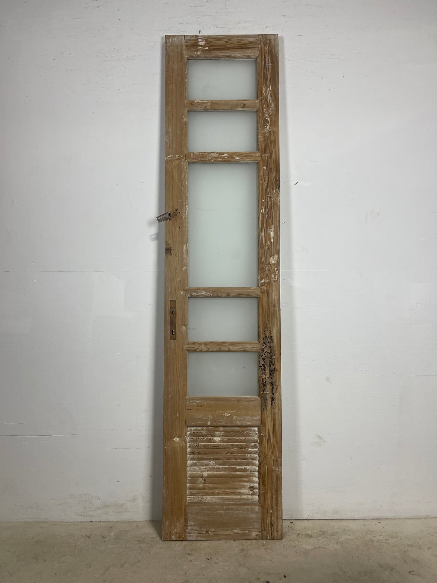 Antique French Panel Door with Glass  (92x21.75) L377