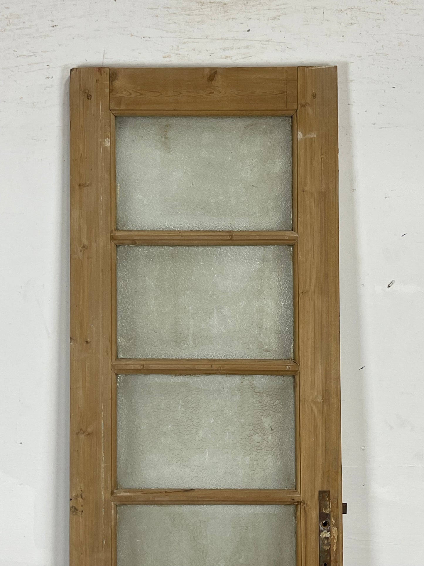 Antique French Panel Door with Glass  (85 x 24.5) M229