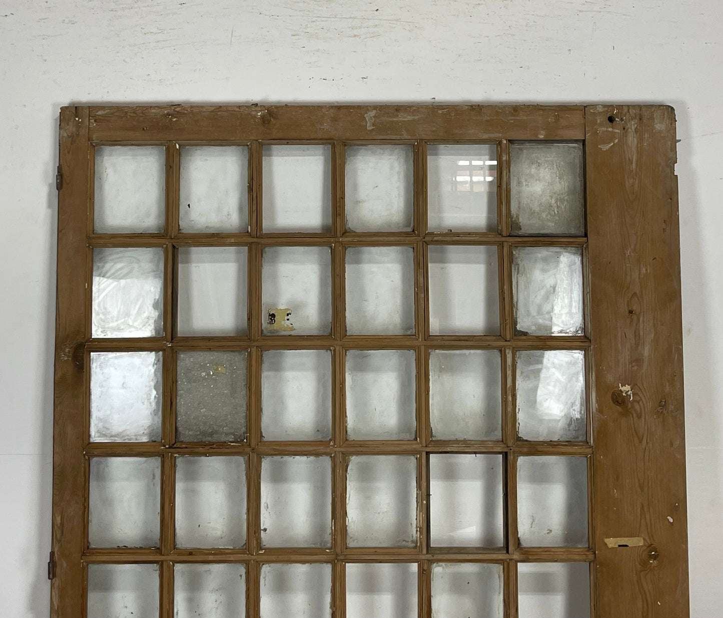 Antique French Panel Door with Glass  (80x55) M196