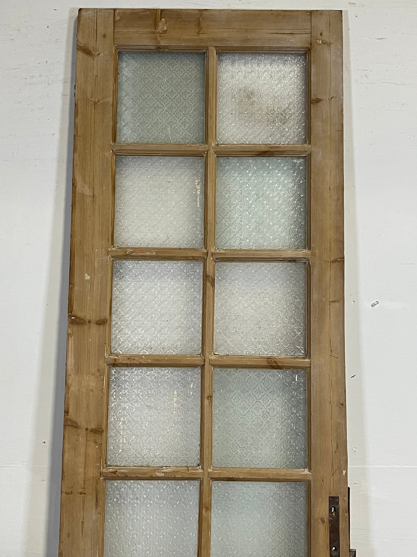 Antique French Panel Door with Glass  (95.25x27.75) L323