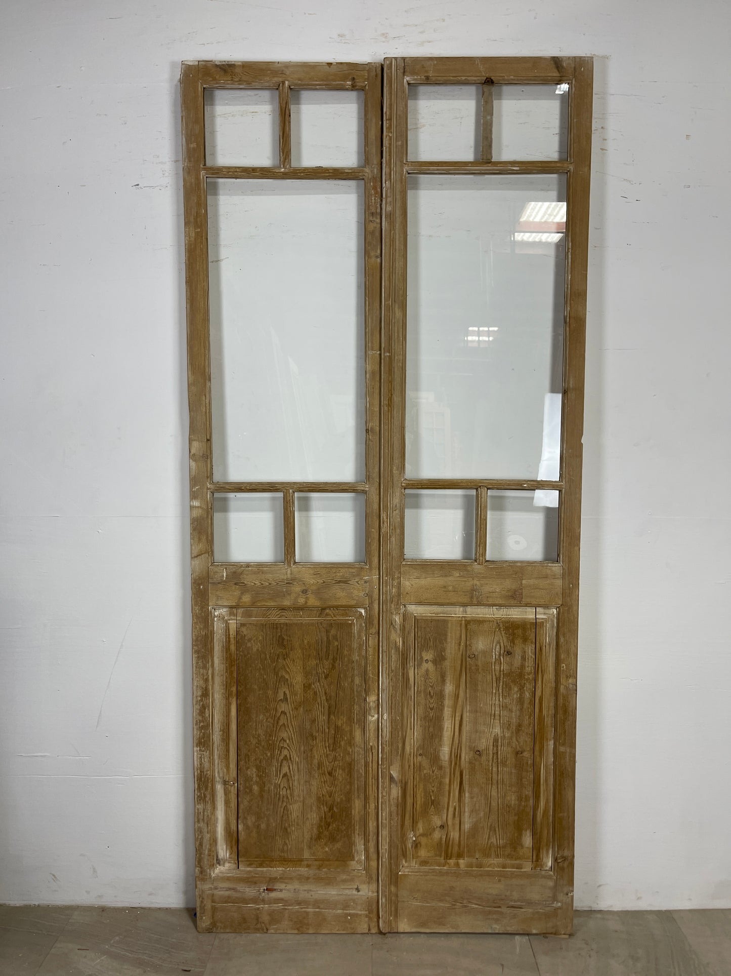 Antique French panel doors with Glass (97.25 x 43.75) O98