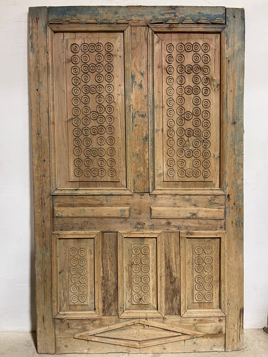 Antique  French Panel Door with Carving  (99x60.5) K003