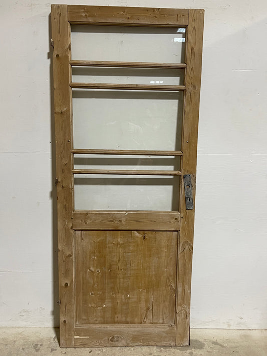 Antique French Panel Door with Glass  (79.5x32) J907