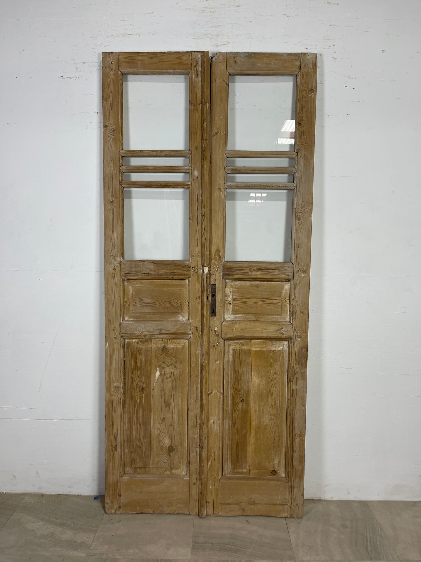 Antique French panel doors with Glass (88.75 x 40) O92