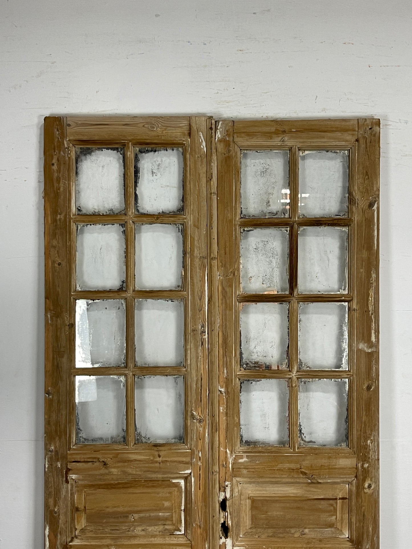 Antique French Panel Doors with Glass   (94.75 x 47.5)   N054