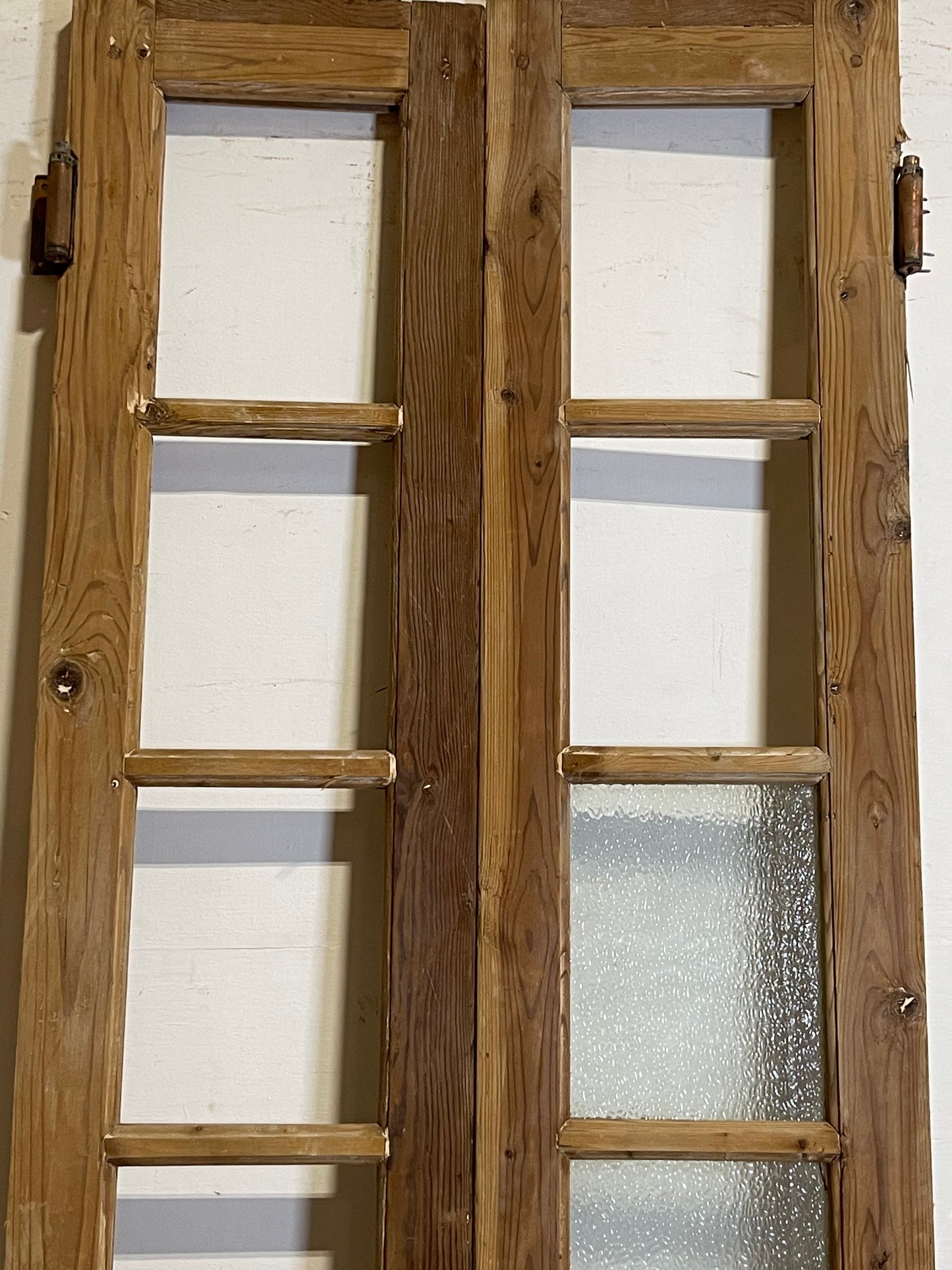 Antique French panel doors with glass (84.5x32) K330