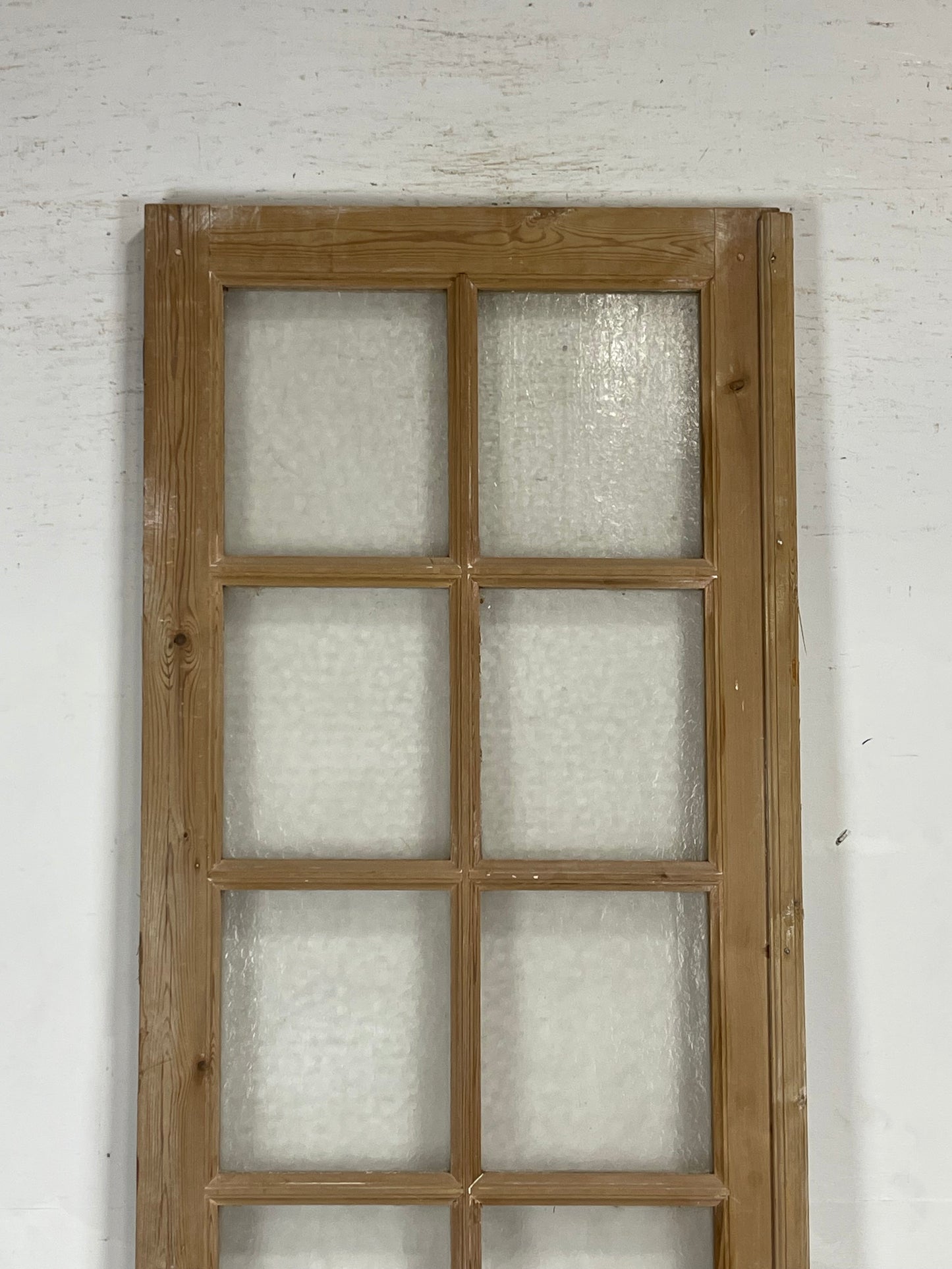 Antique French Panel Door with Glass  (95 x 29.5) M237