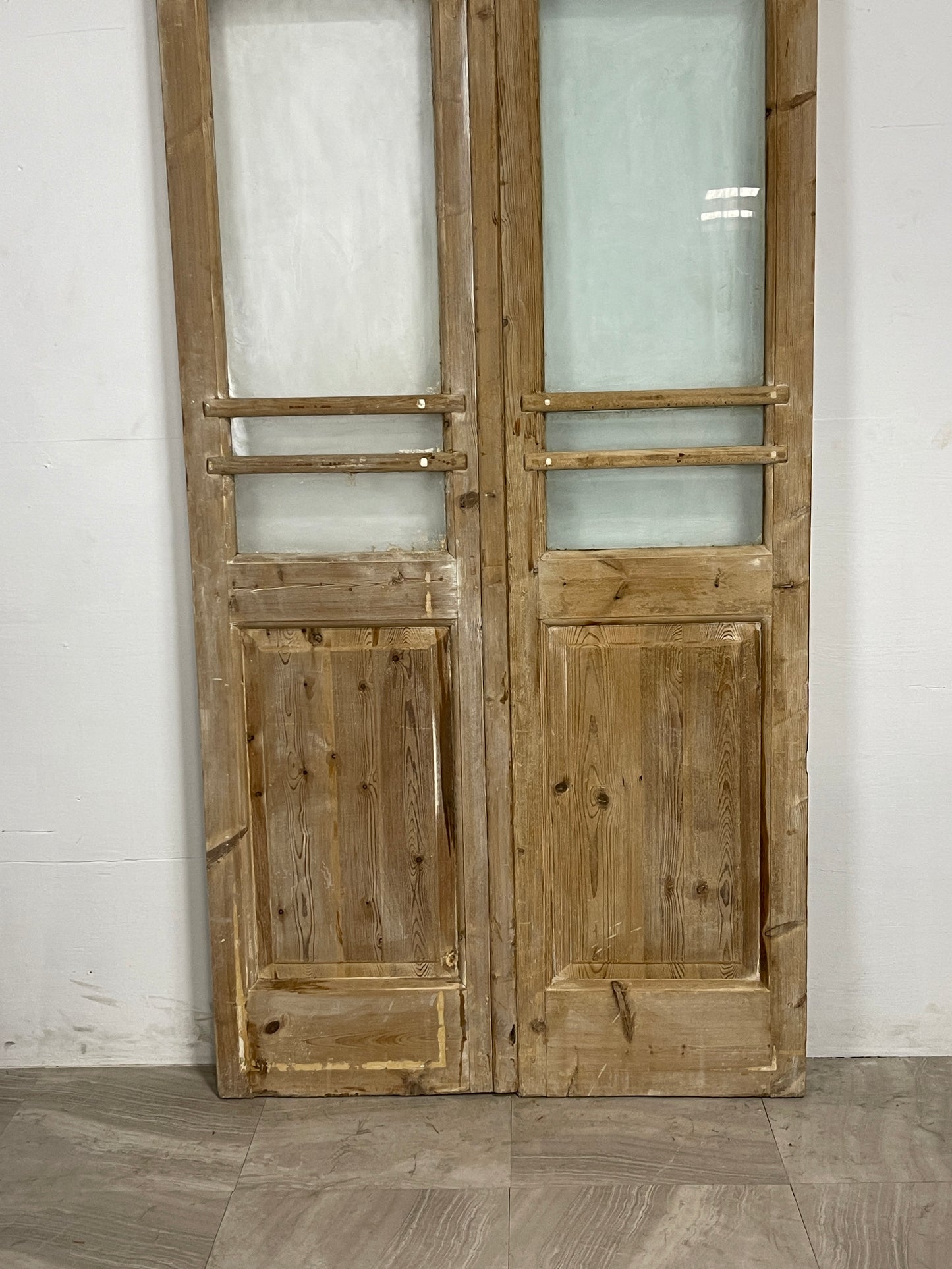 Antique French Panel Doors with Glass   (91.5 x 42.75)   N045