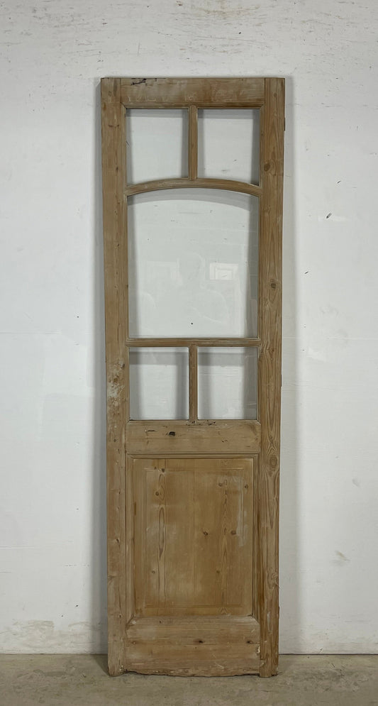 Antique French Panel Door with Glass  (82.5x24) M221