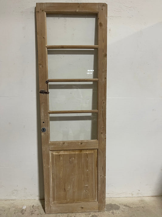 Antique French Panel Door with Glass  (85.5x27.5) J901