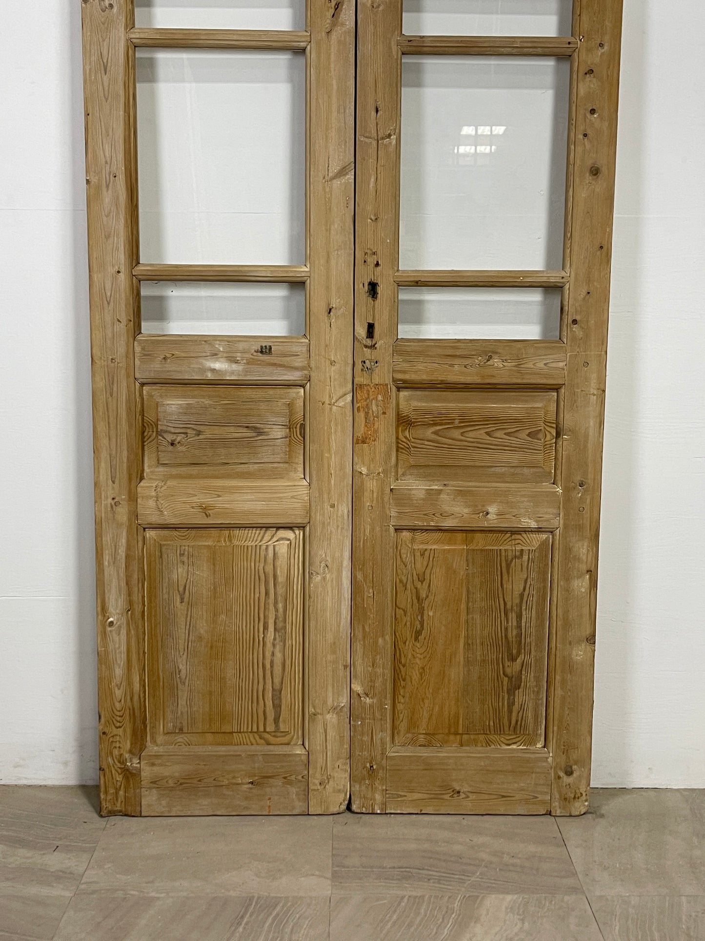 Antique French panel doors with Glass (90.75 x 39.75) O86