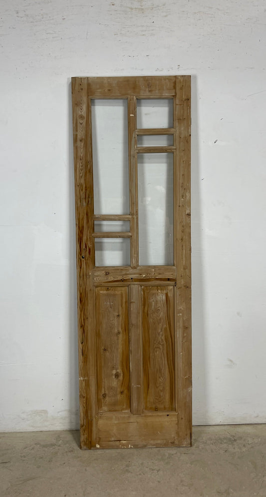 Antique French Panel Door with Glass  (78x24.5) M217