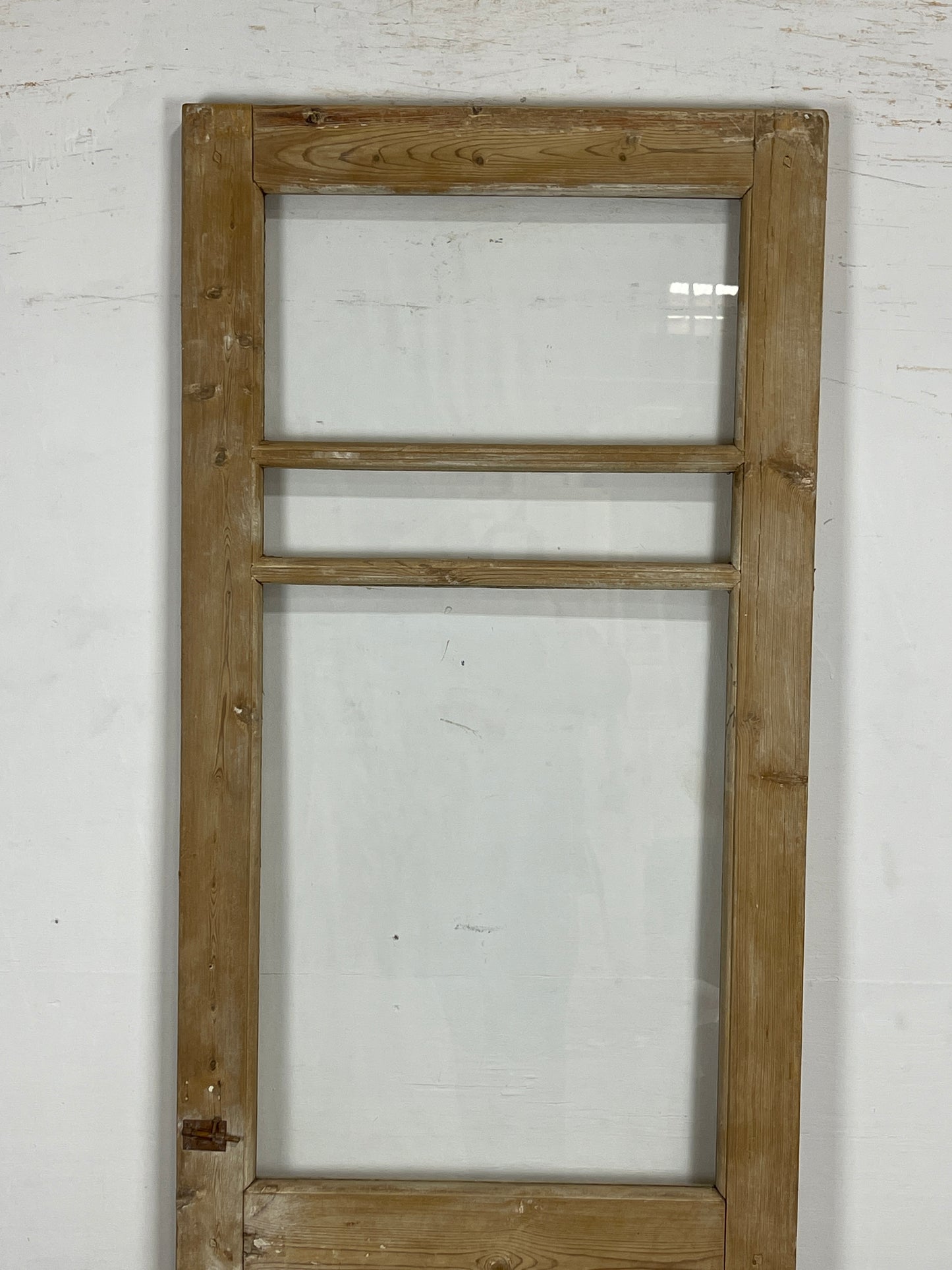 Antique French Panel Door with Glass  ( 87.75 x 28.5) N171