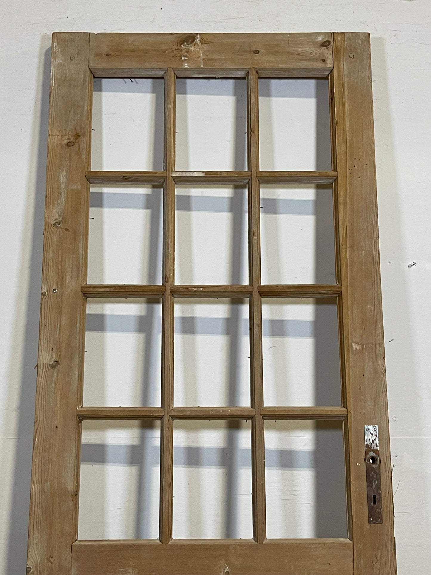 Antique French Panel Door with Glass  (88x31.5) L340