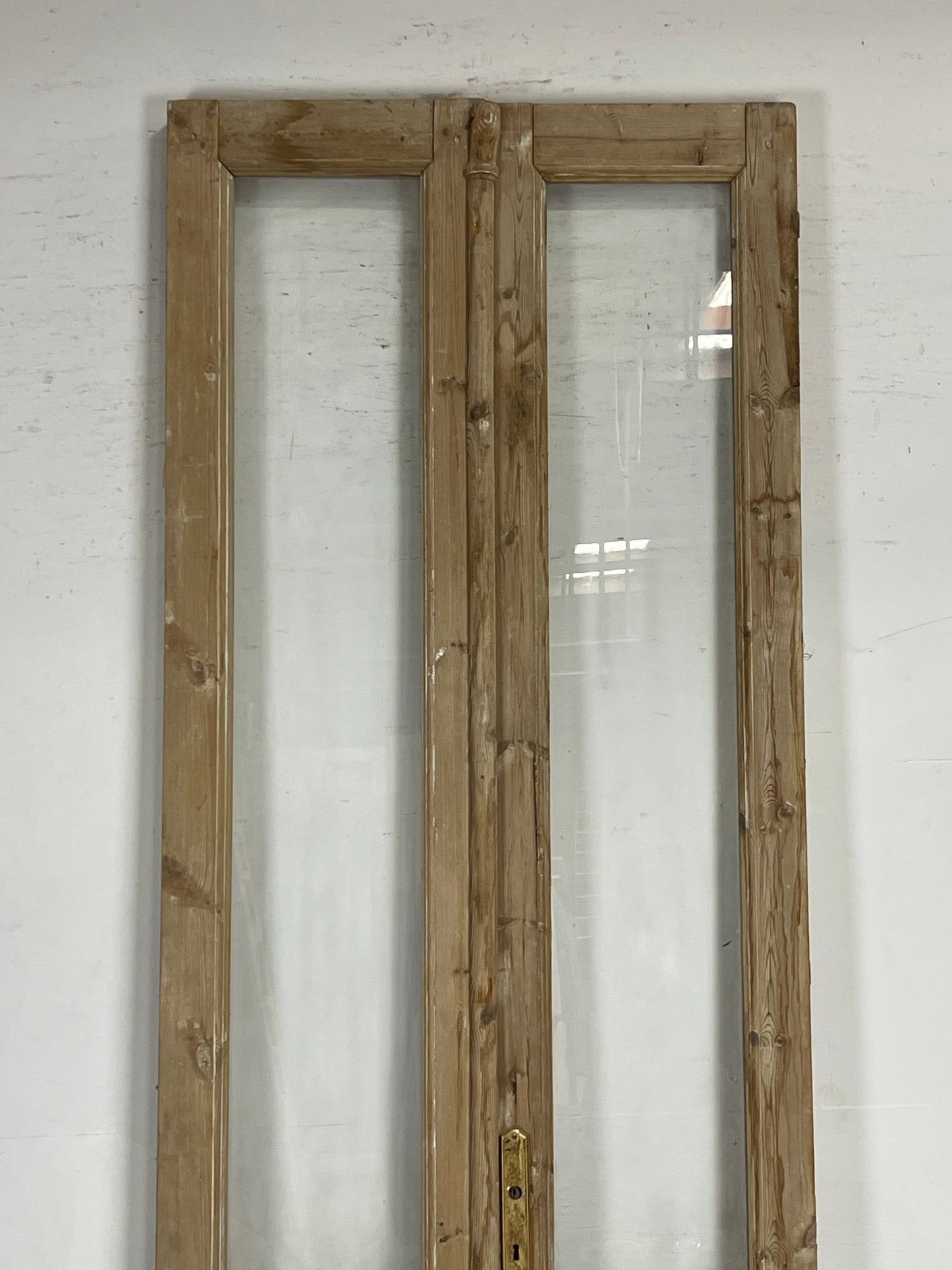 Antique  French Panel Doors with glass (104.5x35.25)   M096