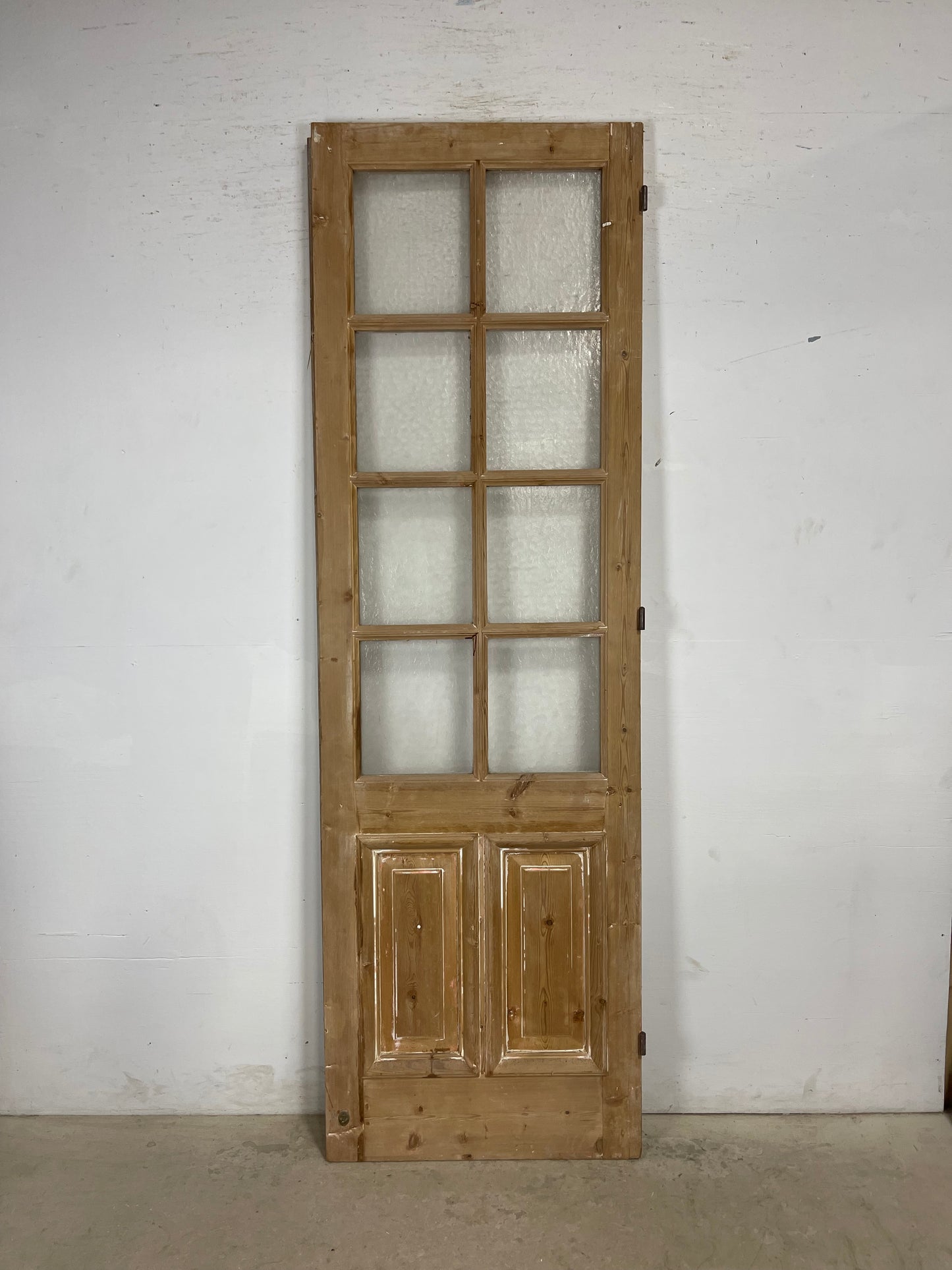 Antique French Panel Door with Glass  (95 x 29.5) M237