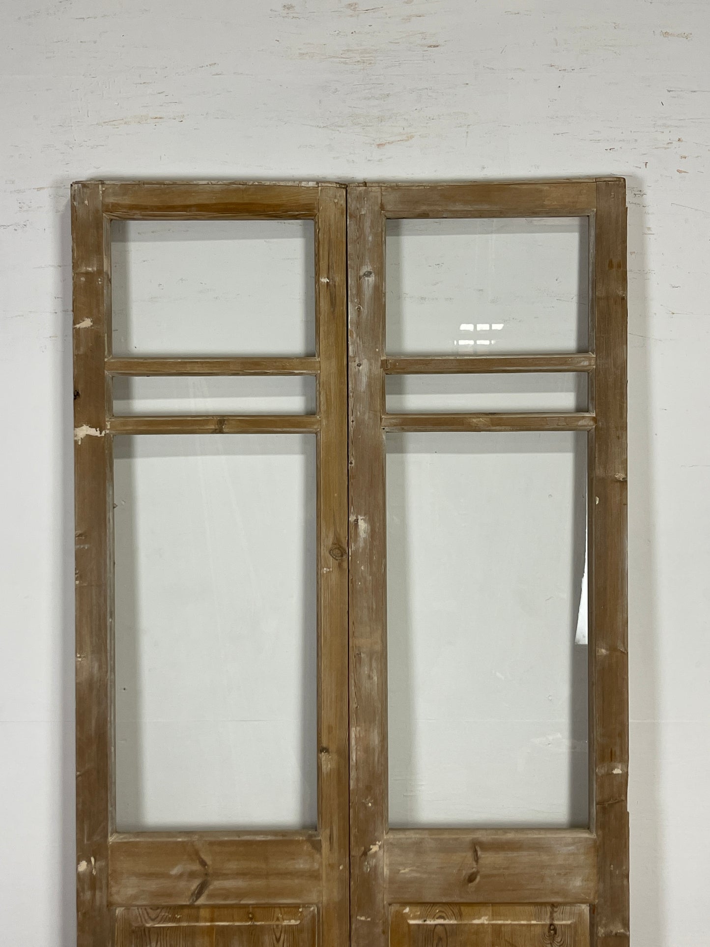 Antique French panel doors with Glass (87.5 x 39.75) O93