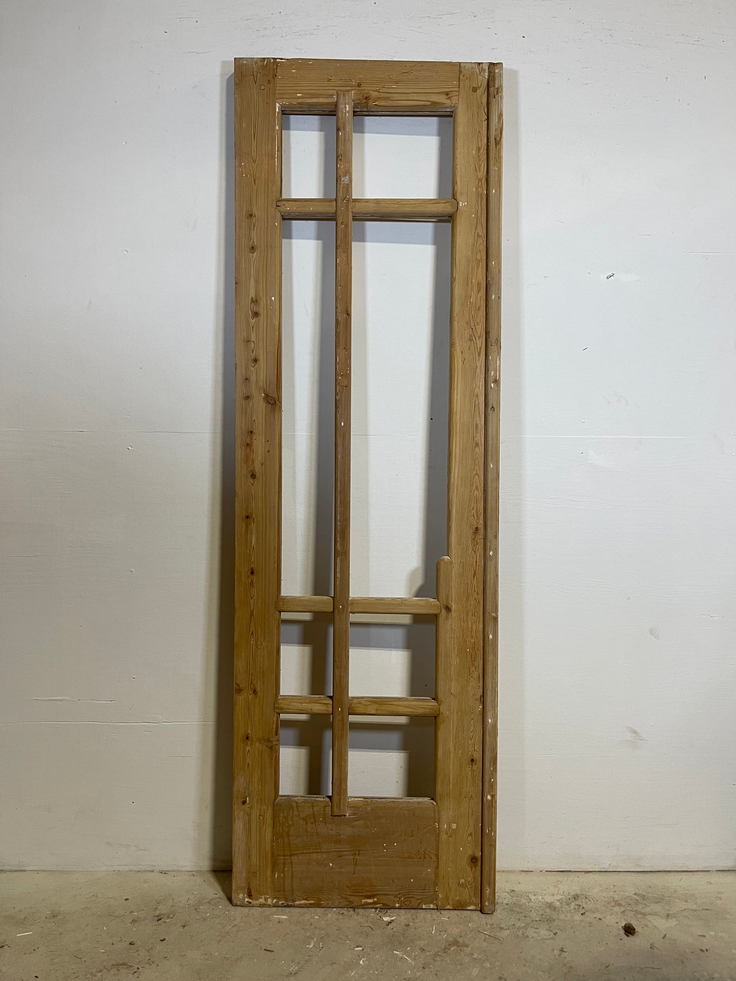 Antique French Panel Door with no Glass  (85x26.5) L339