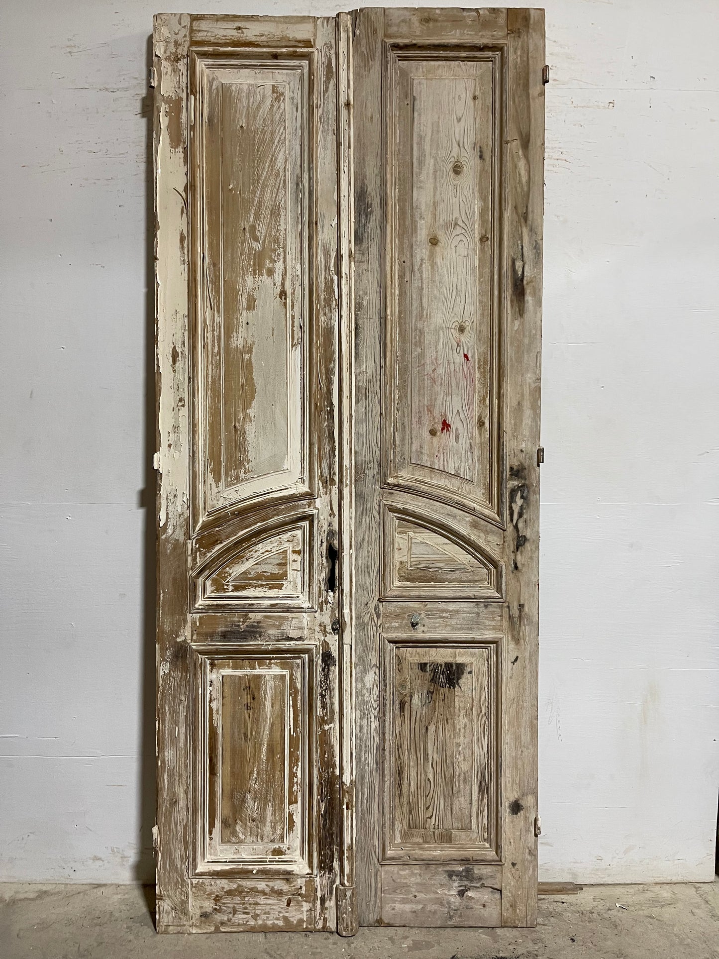 Antique  French Panel Door with Carving  (103x43.5) L005