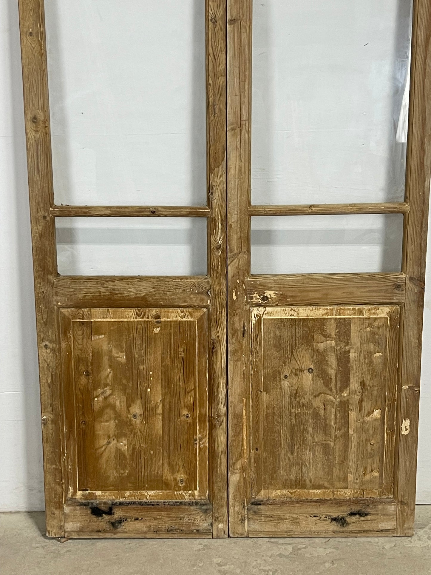 Antique  French Panel Doors with glass (88.5x44.5)   M086