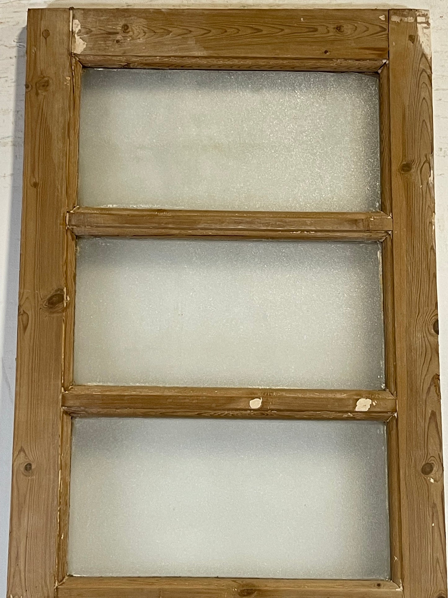 Antique French Panel Door with Glass  (89.25x27.75) L130