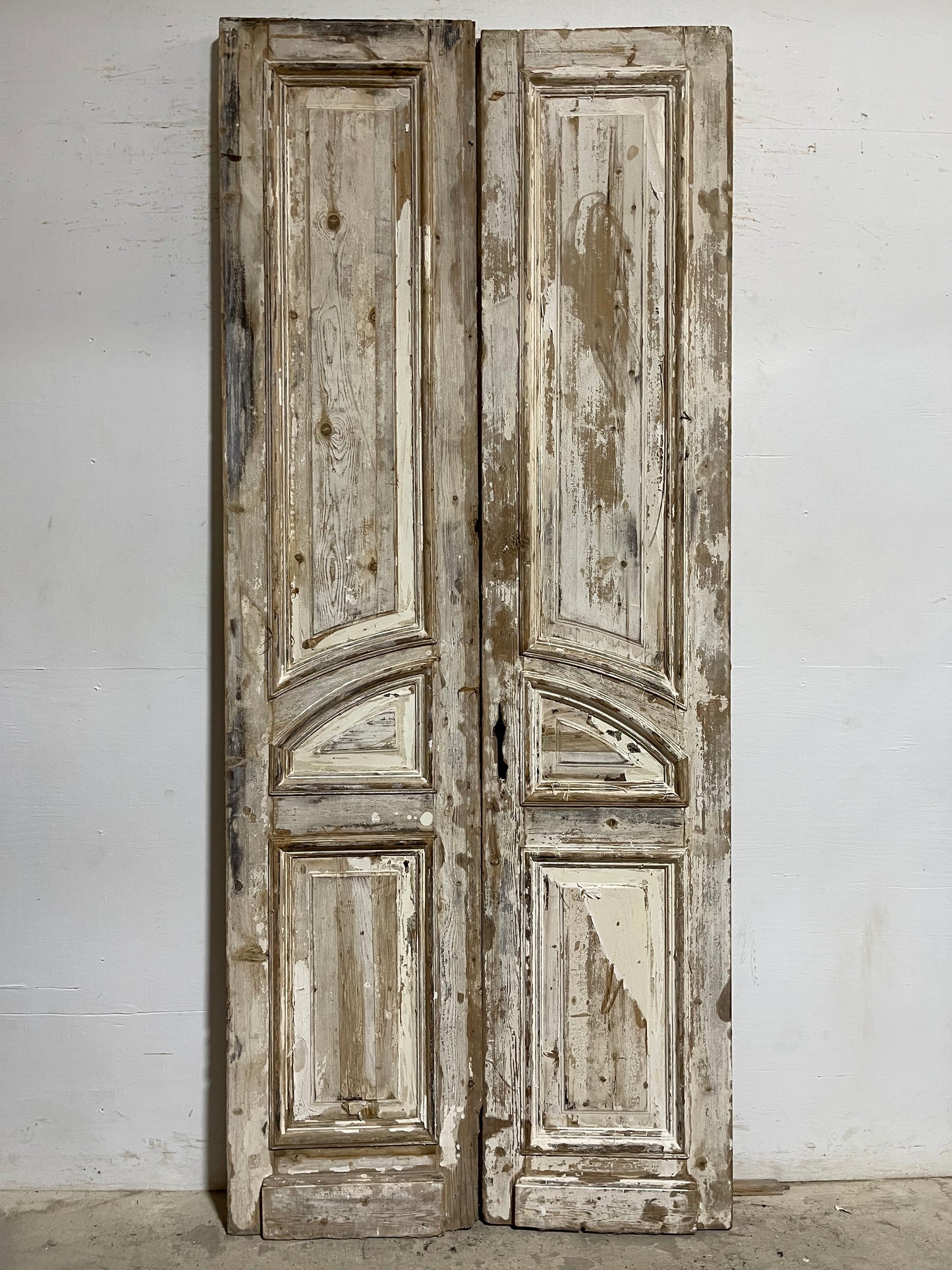 Antique  French Panel Door with Carving  (103x43.5) L005