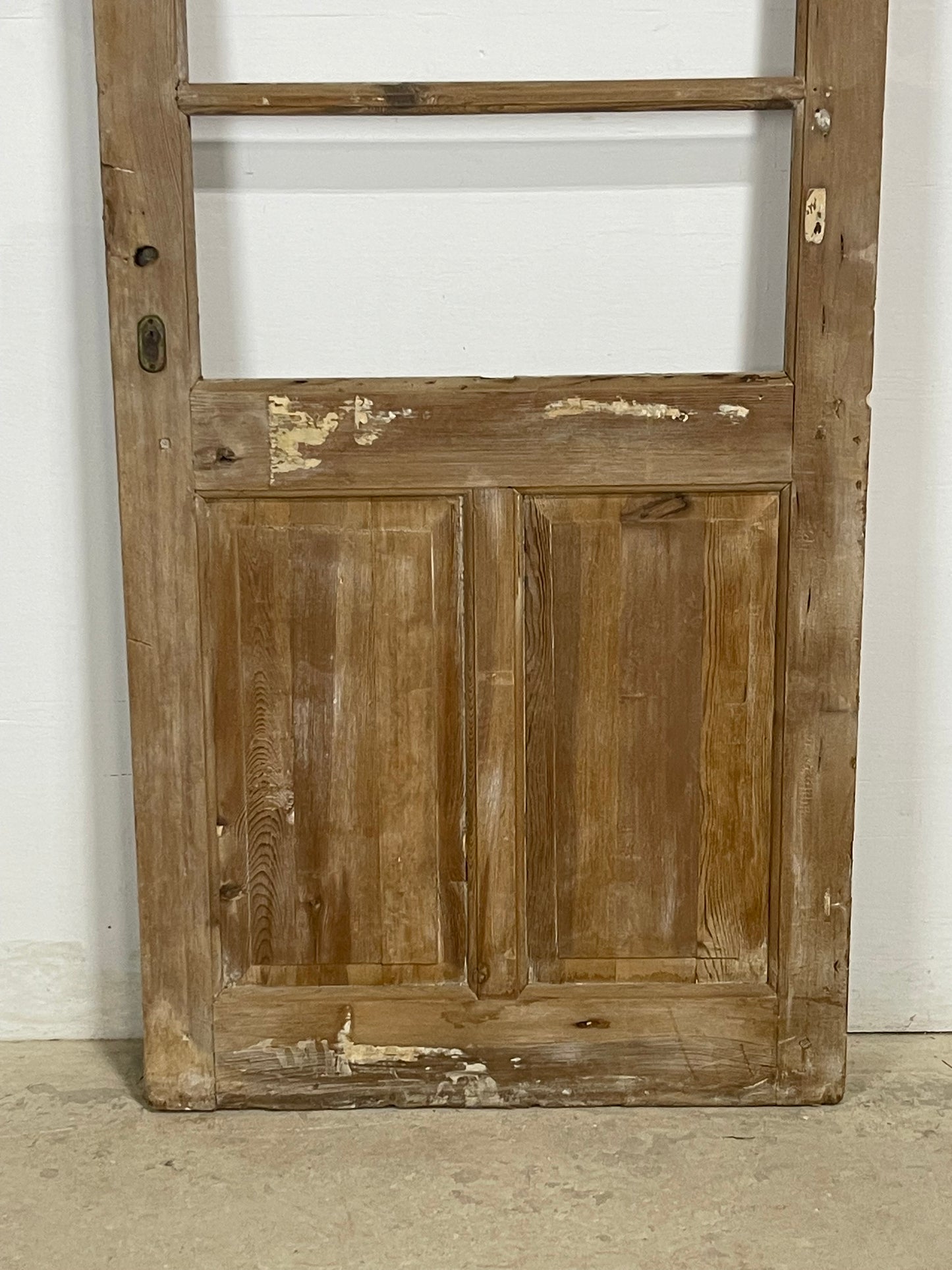 Antique French Panel Door with Glass  (84x32) M215