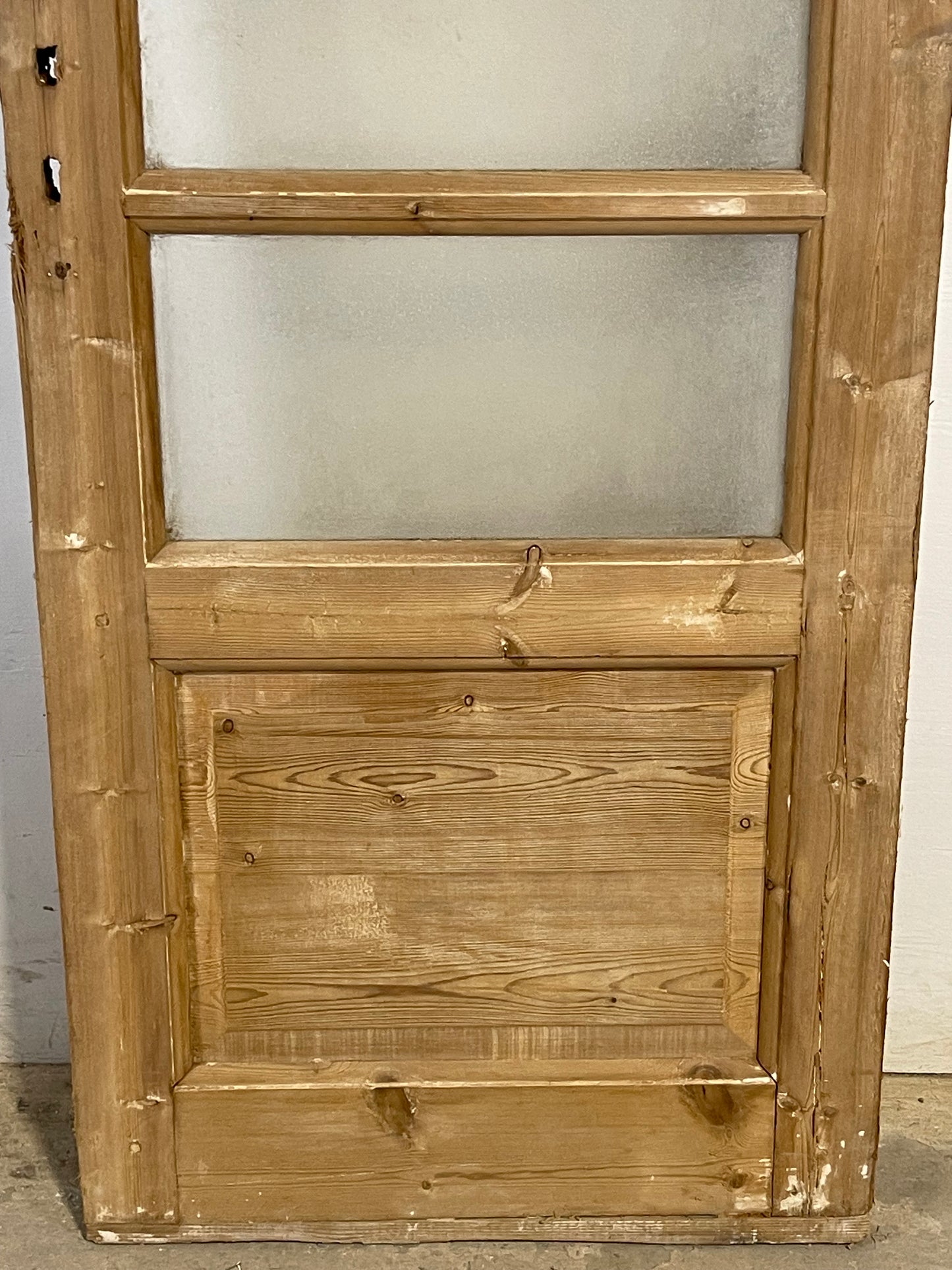 Copy of Antique French Panel Door with Glass  (86.25x28) L133