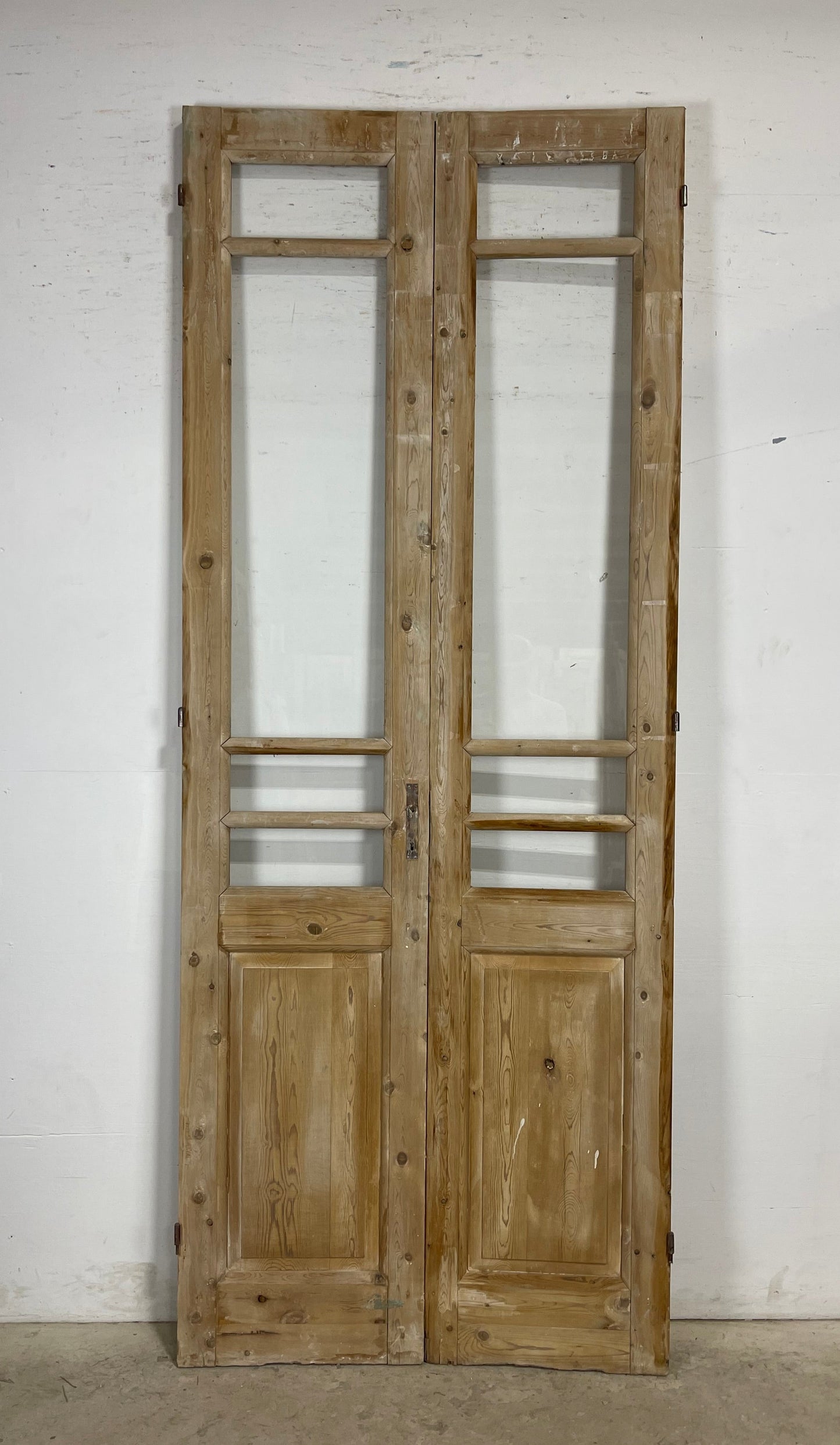 Antique  French Panel Doors with glass (101.5x40)   M104