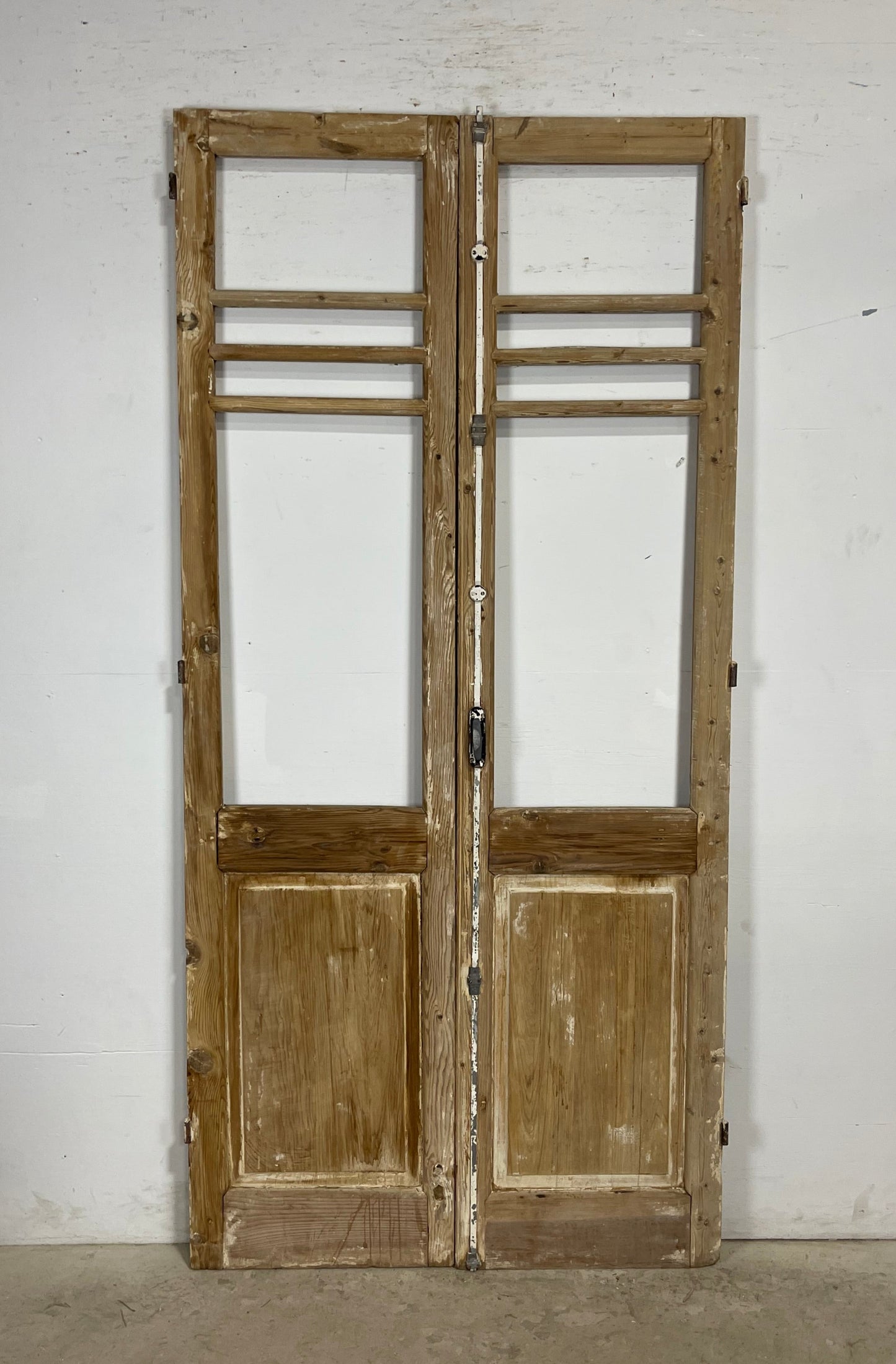 Antique  French Panel Doors with glass (90.75x43.25)   M103