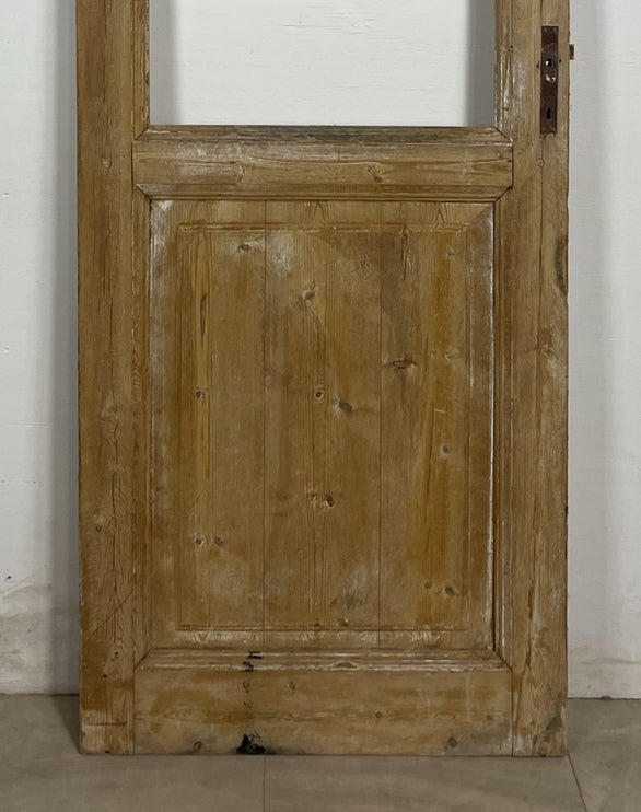 Antique French Panel Door with Glass  (86 x 28.75) N156