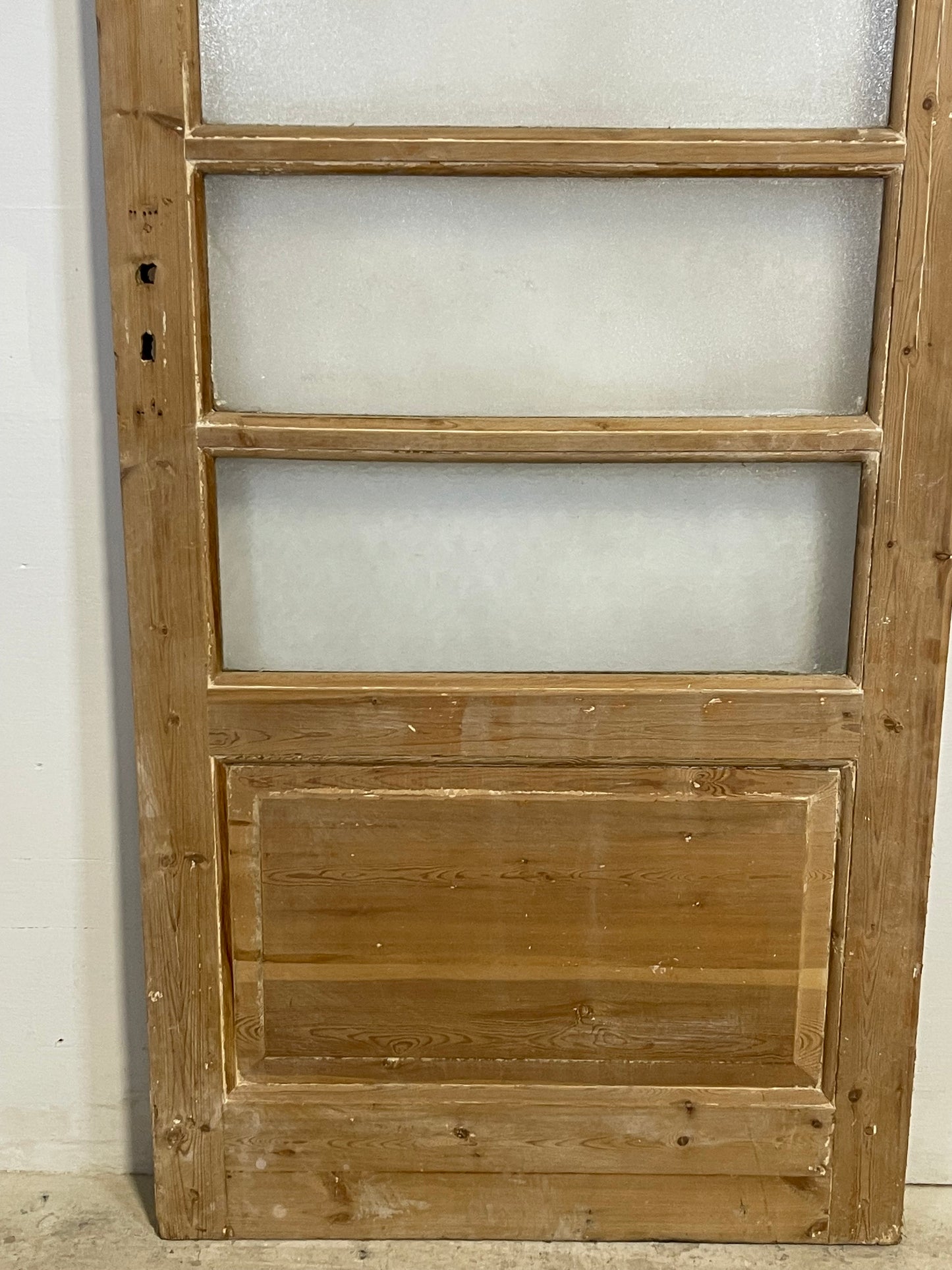 Antique French Panel Door with Glass  (88.5x36) L304