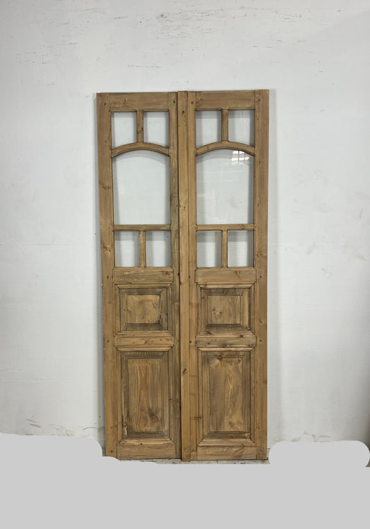 French Panel door with glass  (79.75 x 36) N021