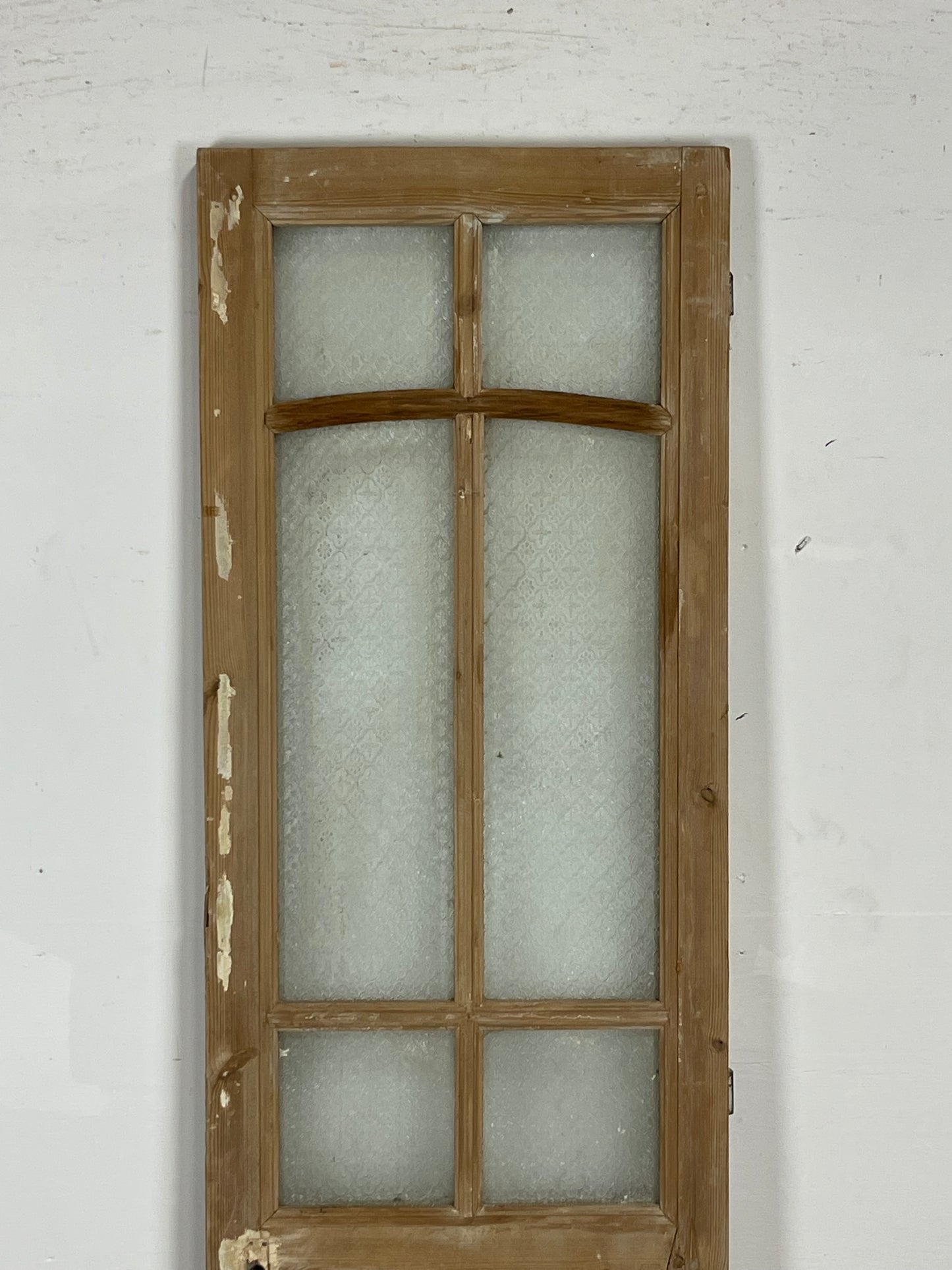 Antique French Panel Door with Glass  (82.5x23.25) M218