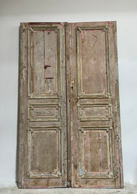 Antique french panel door (103x60) J002