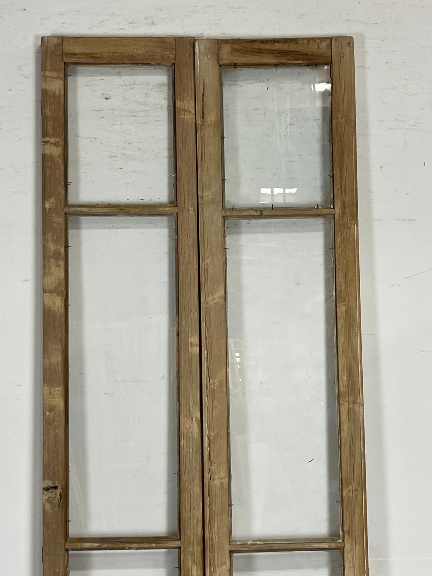 Antique  French Panel Doors with glass (96.5x29)   M070