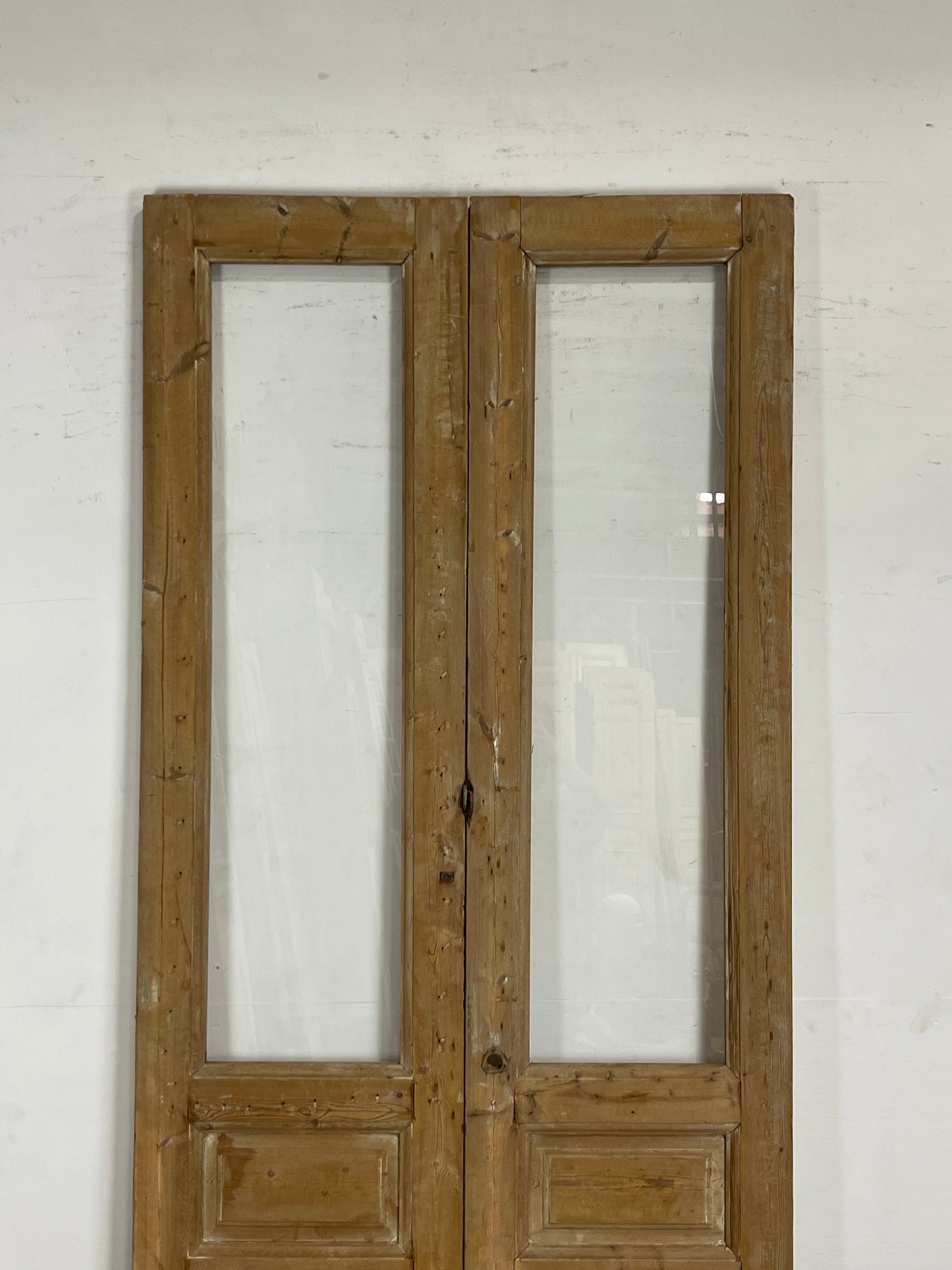 Antique French Panel Doors with Glass   (101.5 x 42.5)   N041