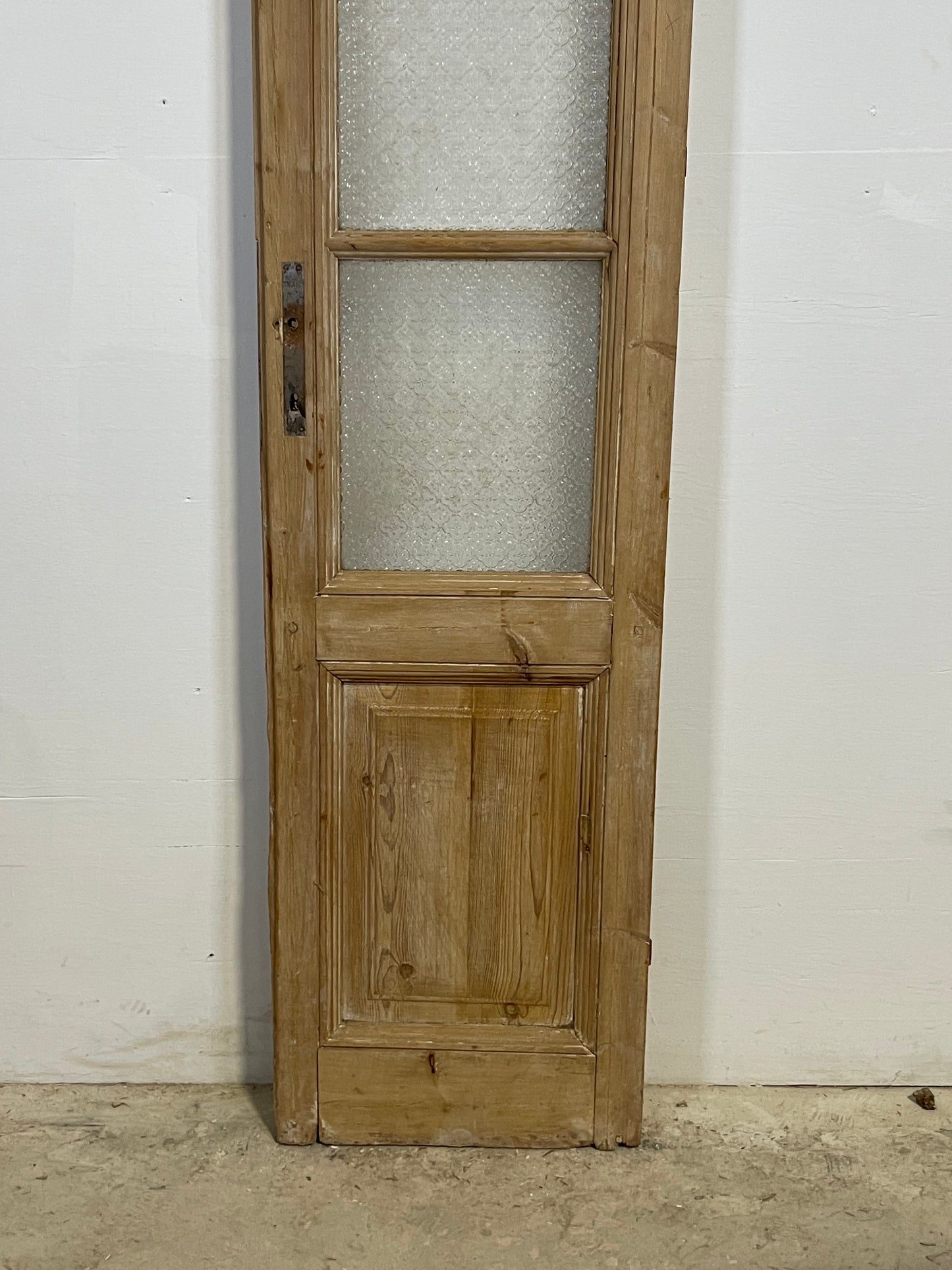 Antique French Panel Door with Glass  (93.5x18.75) L348