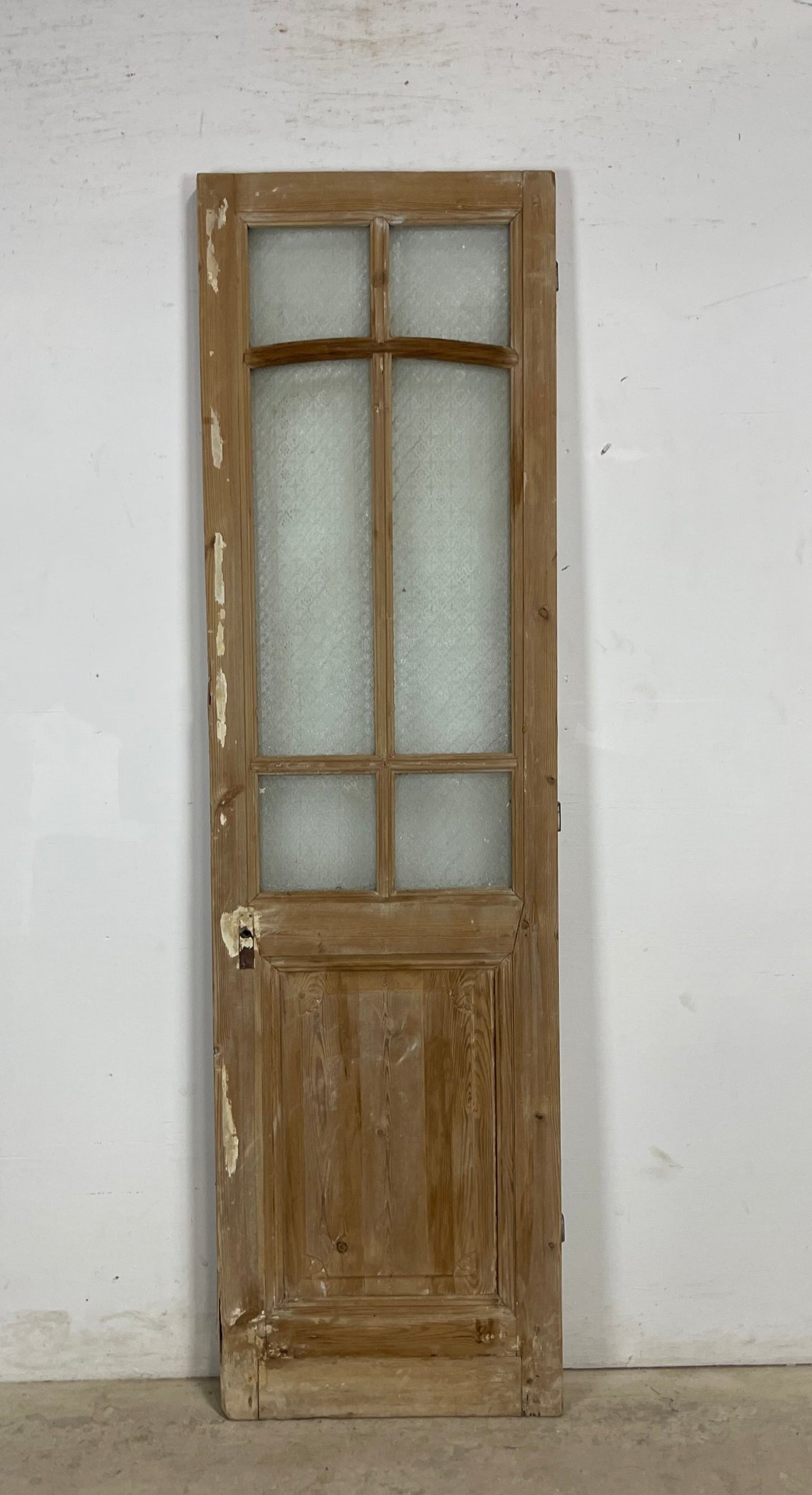 Antique French Panel Door with Glass  (82.5x23.25) M218