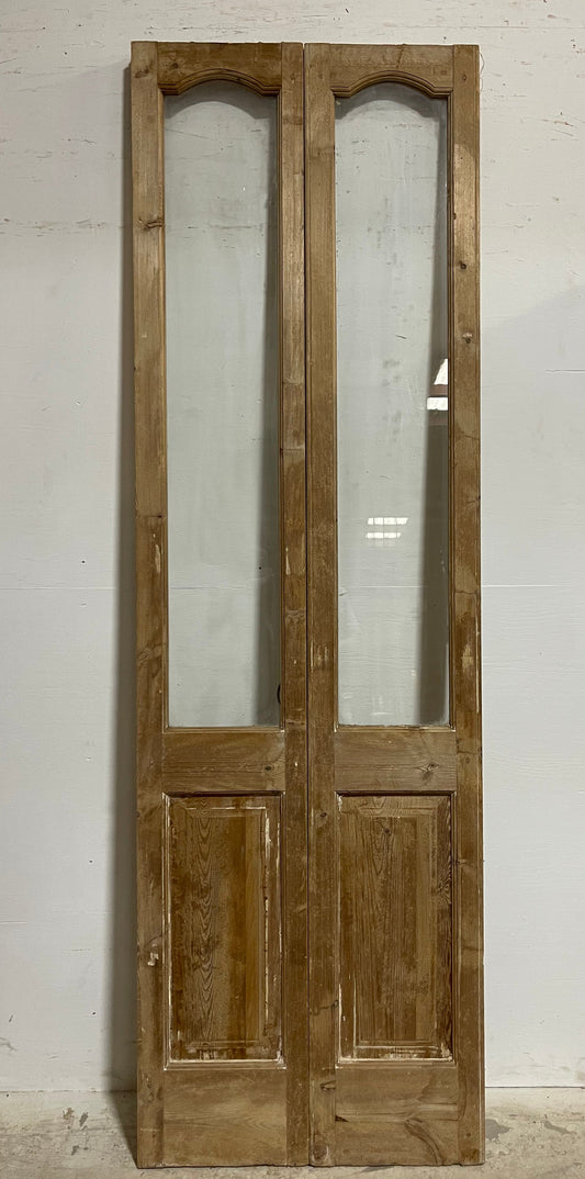 Antique French Panel Doors wirth Glass (94x29.25) J307