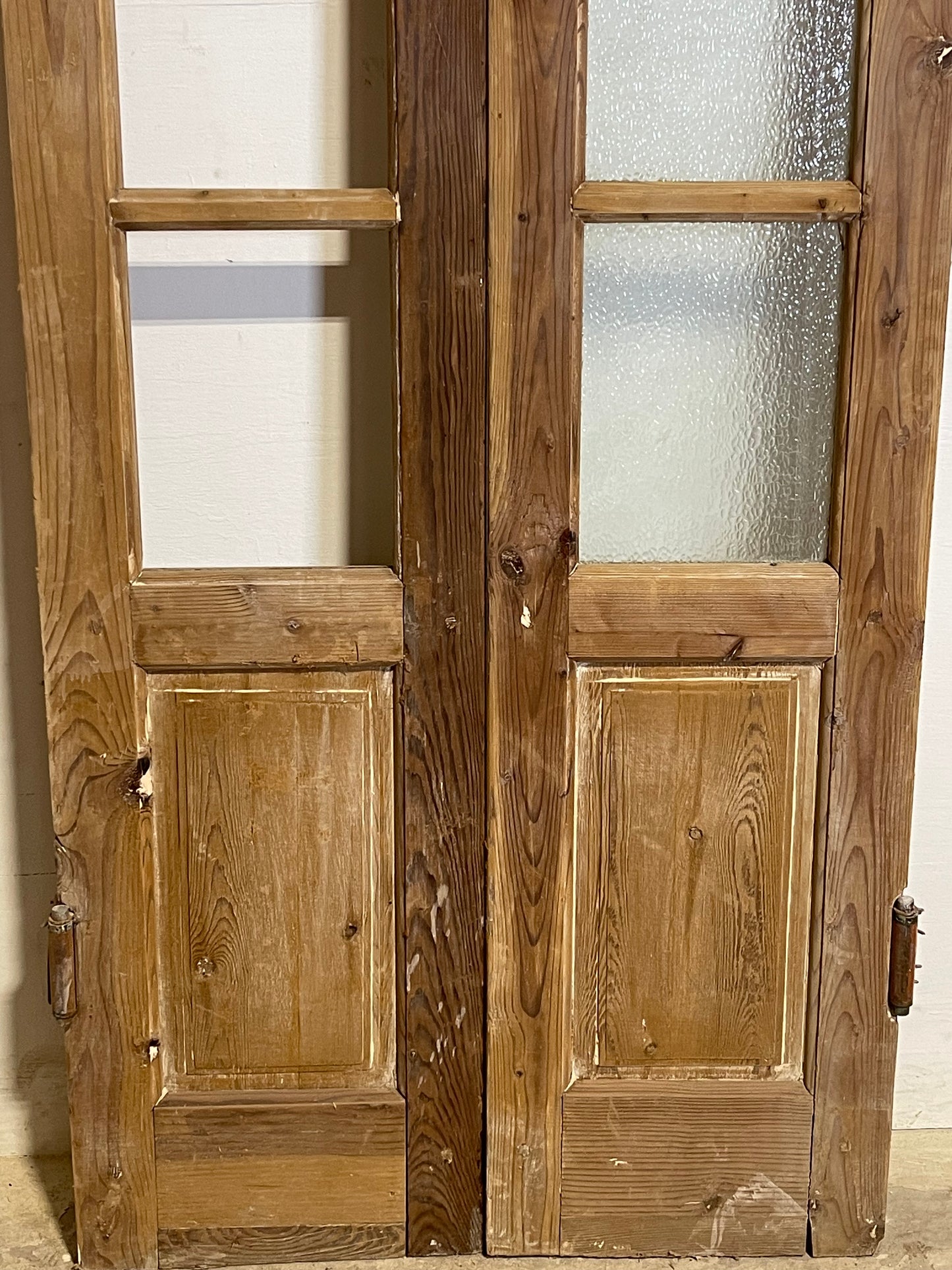 Antique French panel doors with glass (84.5x32) K330