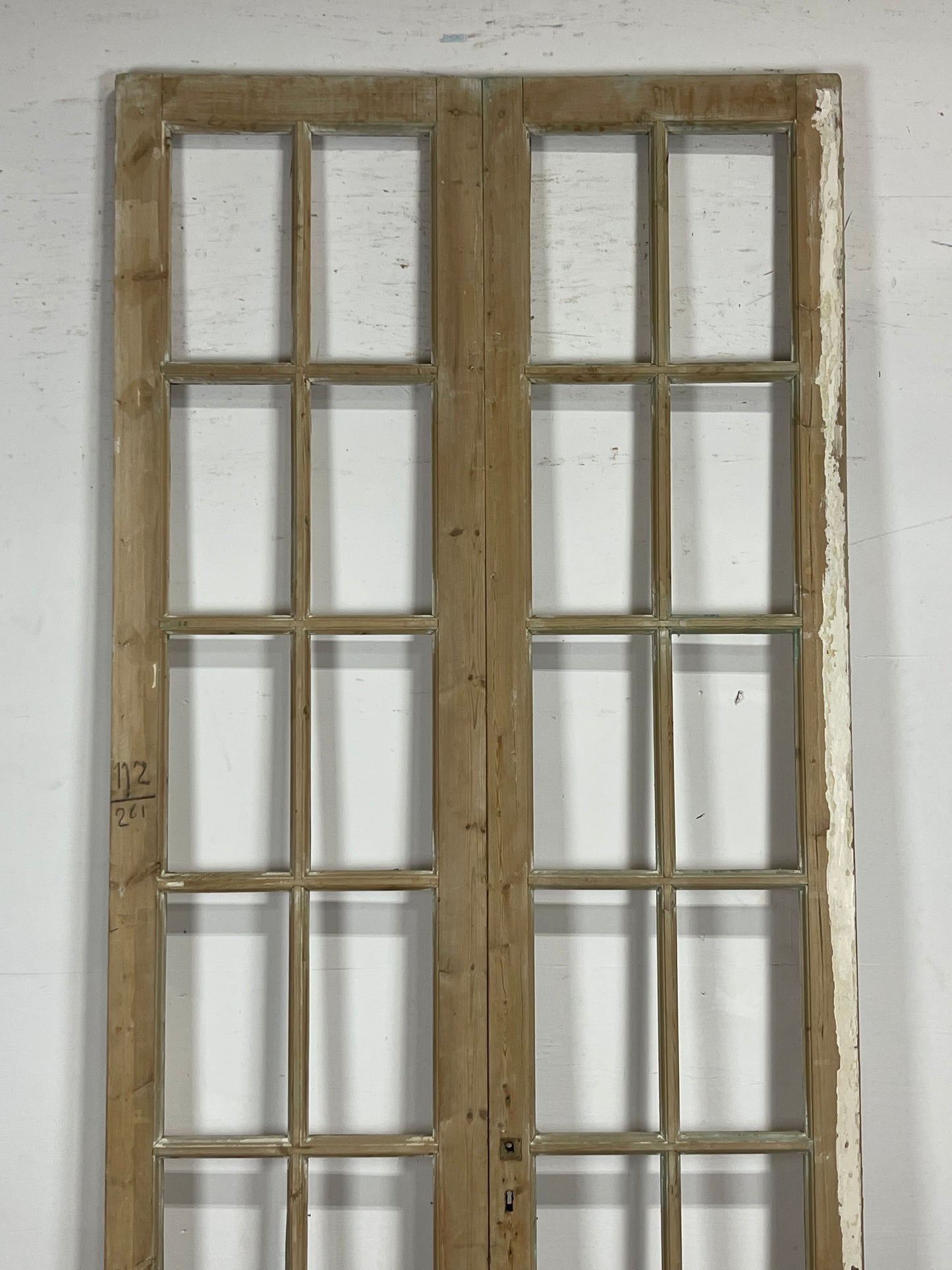 Antique  French Panel Doors with glass (103x44.5)   M115