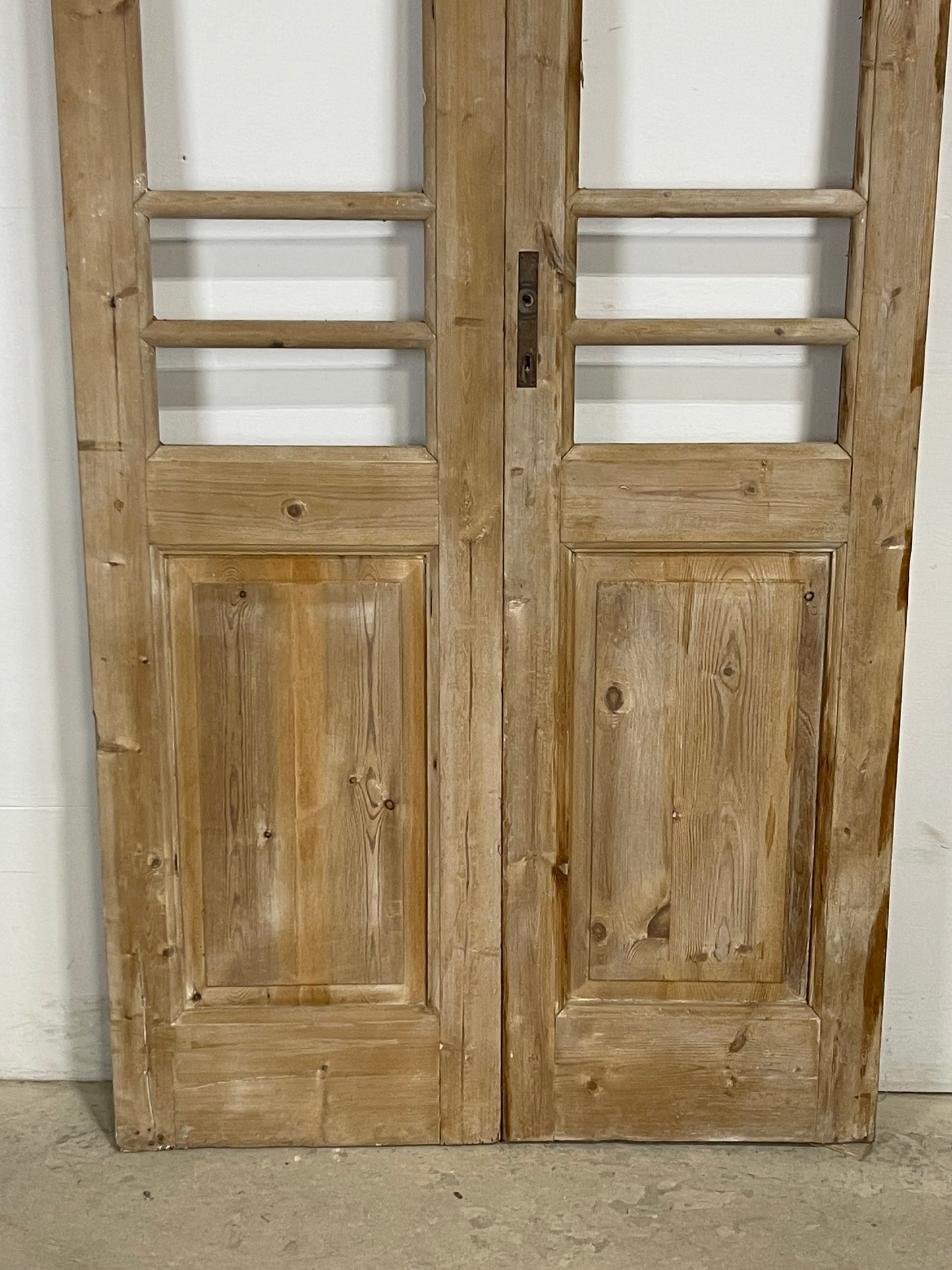 Antique  French Panel Doors with glass (102x40.25)   M123