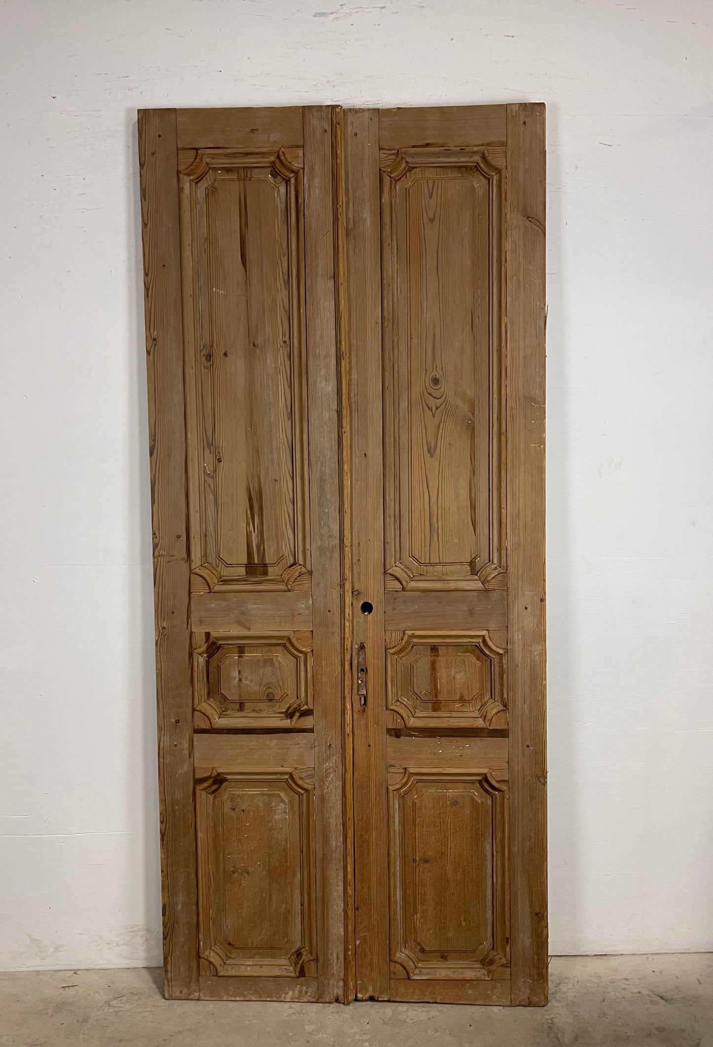 Antique  French Panel Doors with Carving  (96 x 42.5) M029