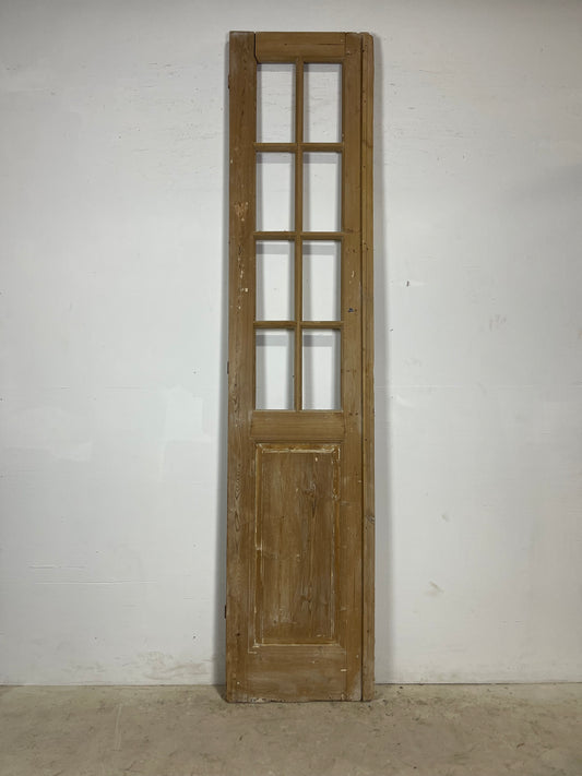 Antique French Panel Door with Glass  (103.75x22.5) L385