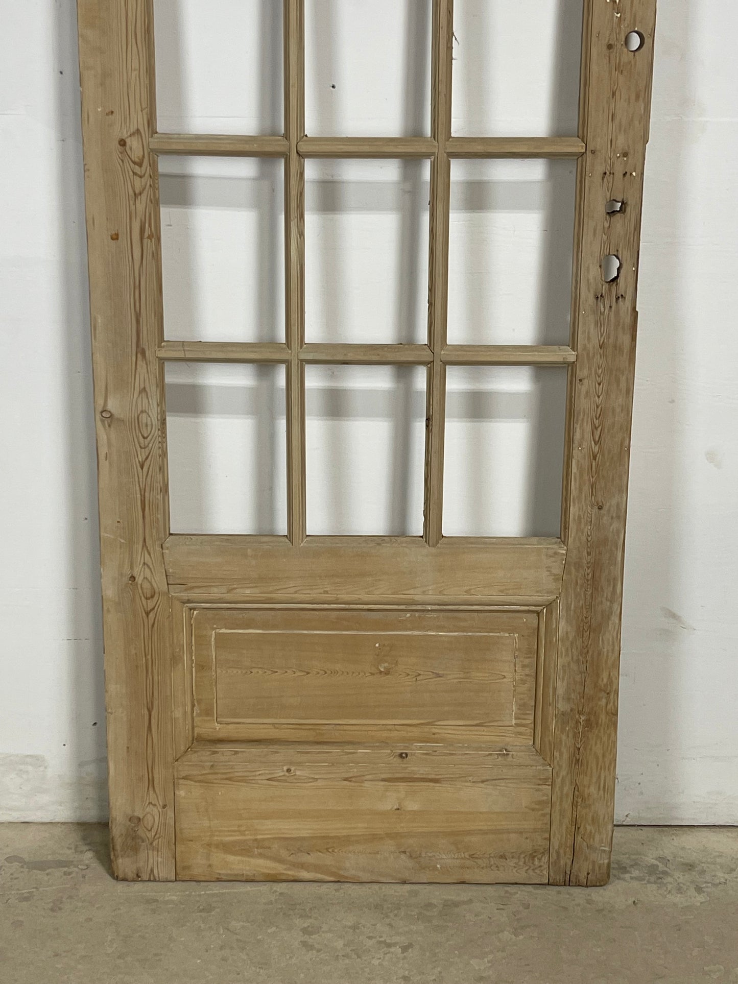 Antique French Panel Door with Glass  (86.5x32.5) M201