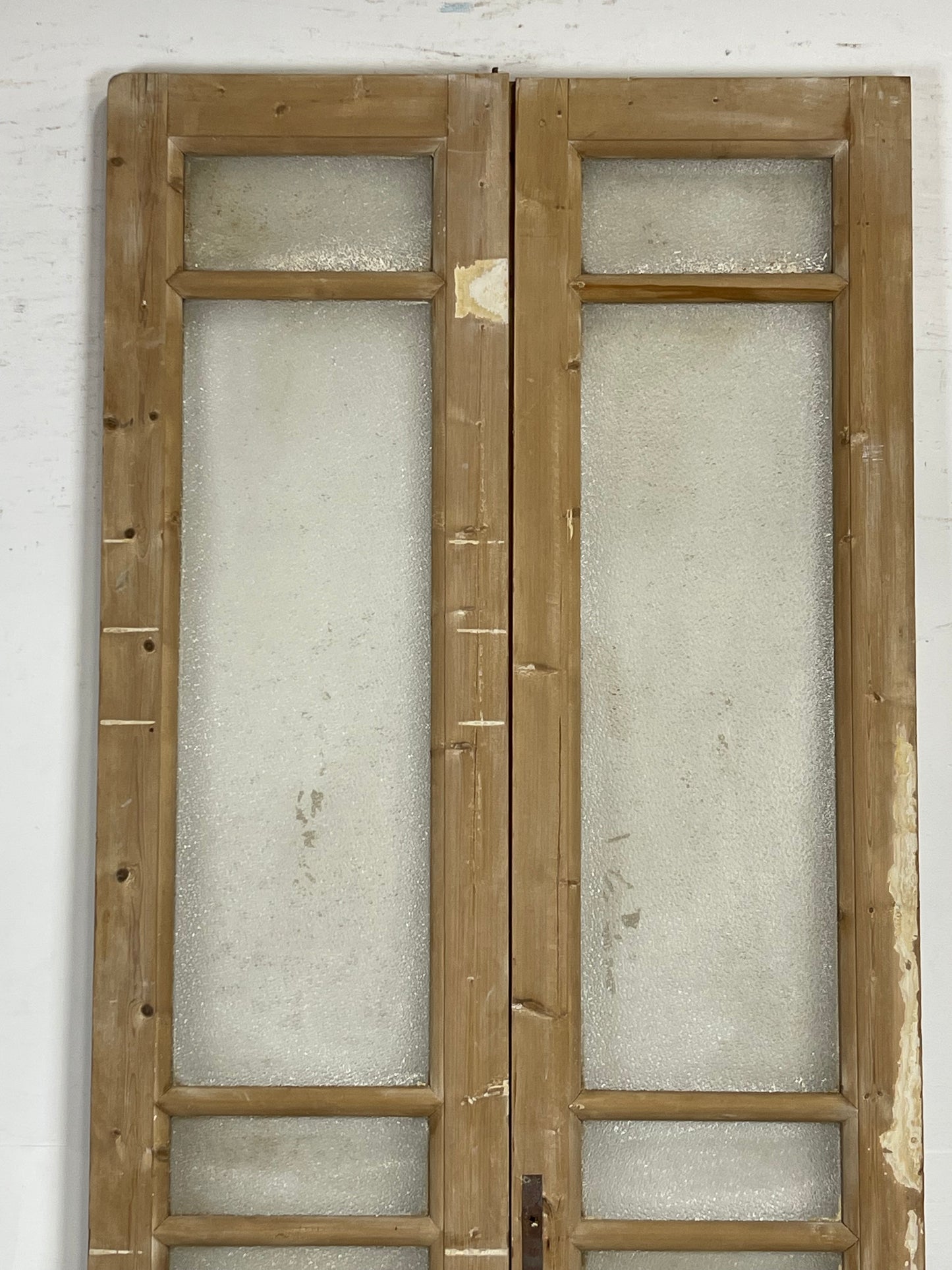 Antique  French Panel Doors with glass (101.5x40.25)   M095